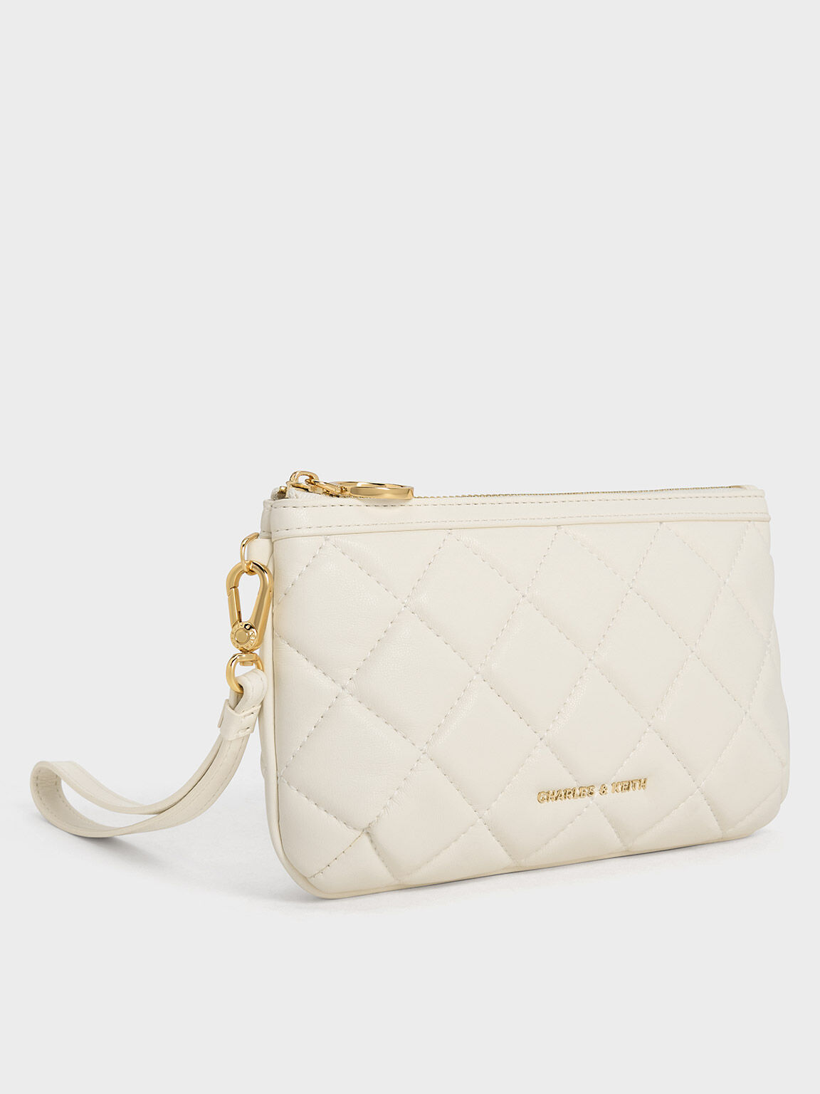 Wristlet Quilted Cressida, White, hi-res