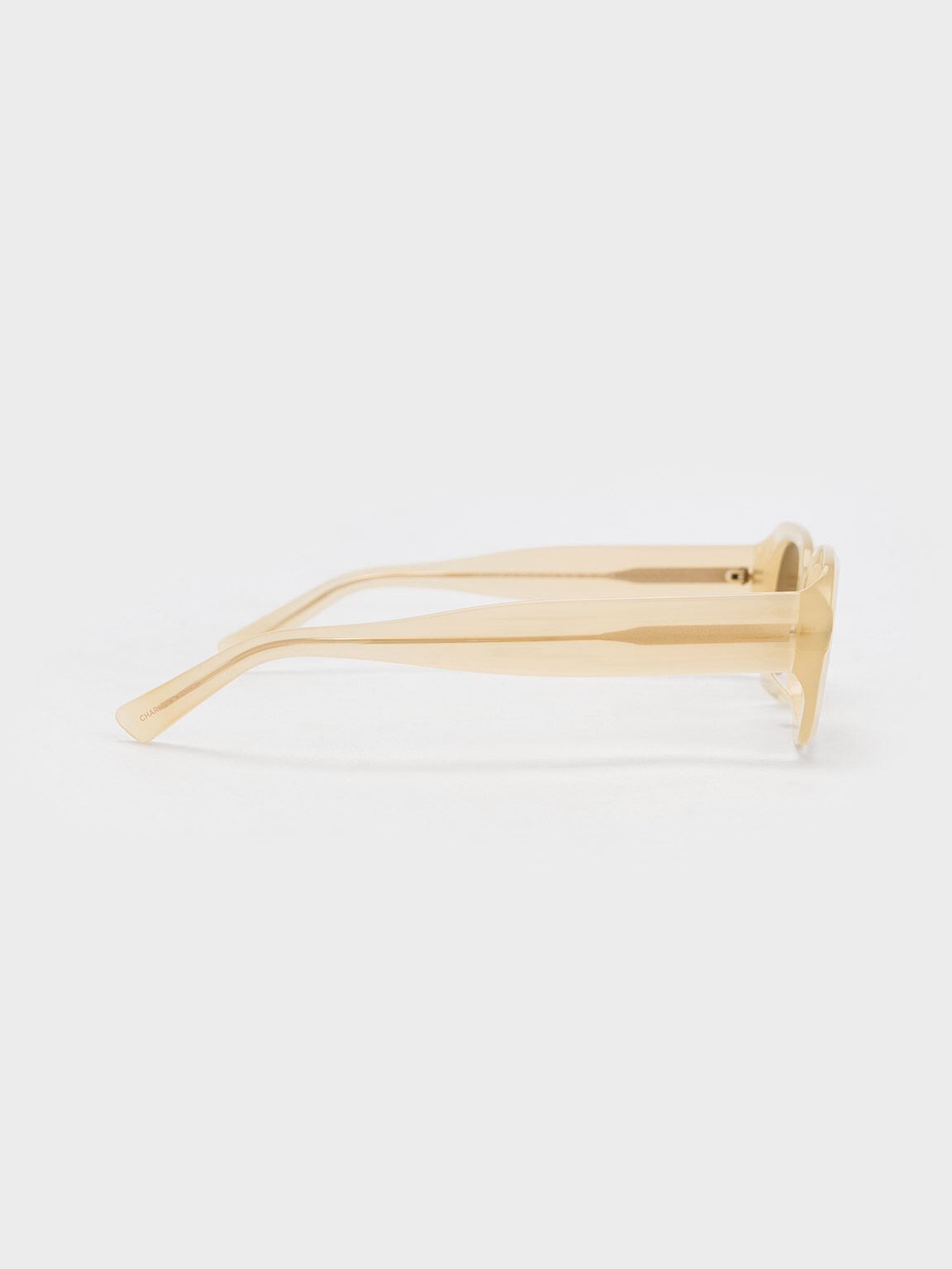 Recycled Acetate Angular Sunglasses, Butter, hi-res