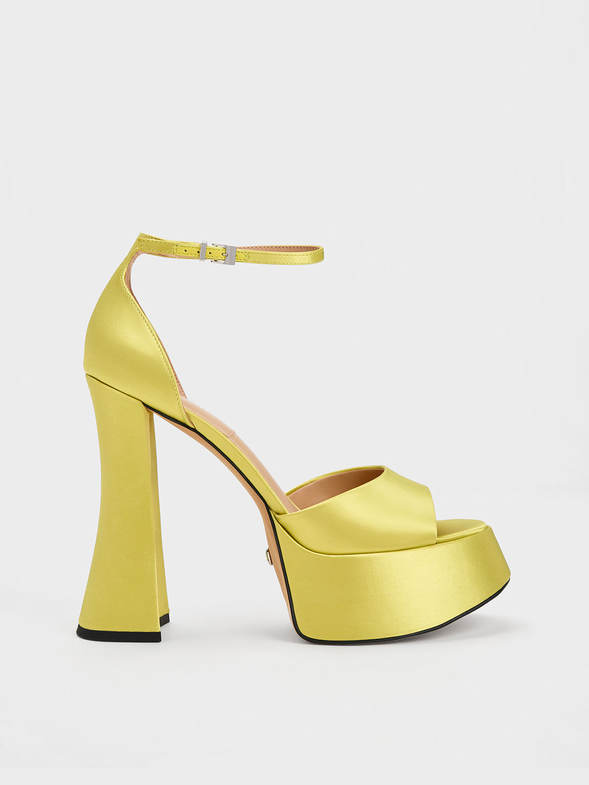 Lime Michelle Recycled Polyester Platform Sandals - CHARLES & KEITH ID
