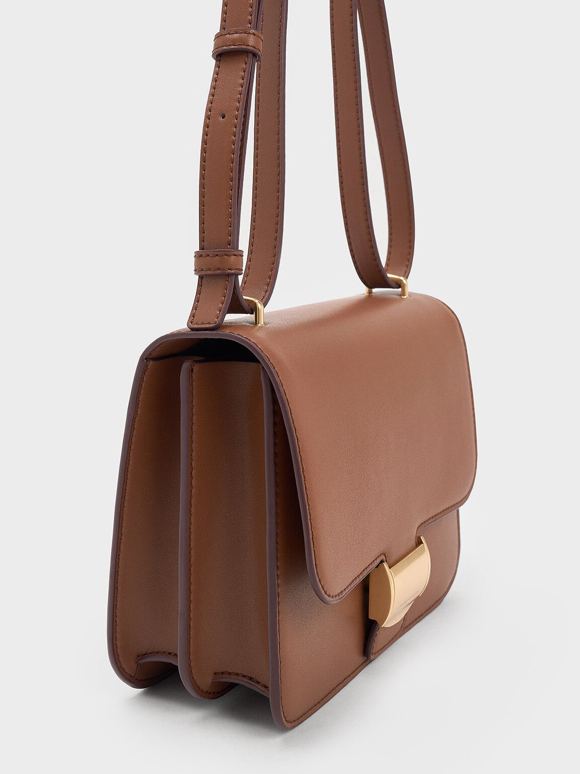 Violetta Boxy Bag, Chocolate, hi-res