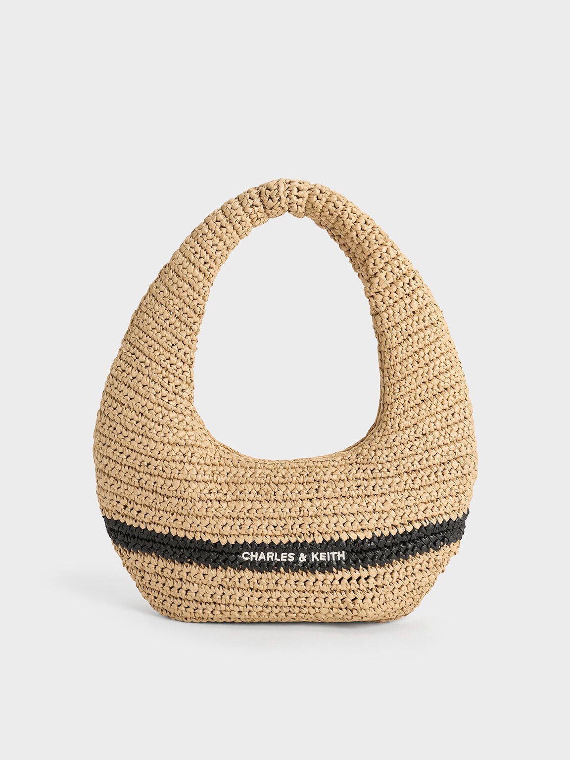 Tas Hobo Slouchy Knitted Allegra, Beige, hi-res