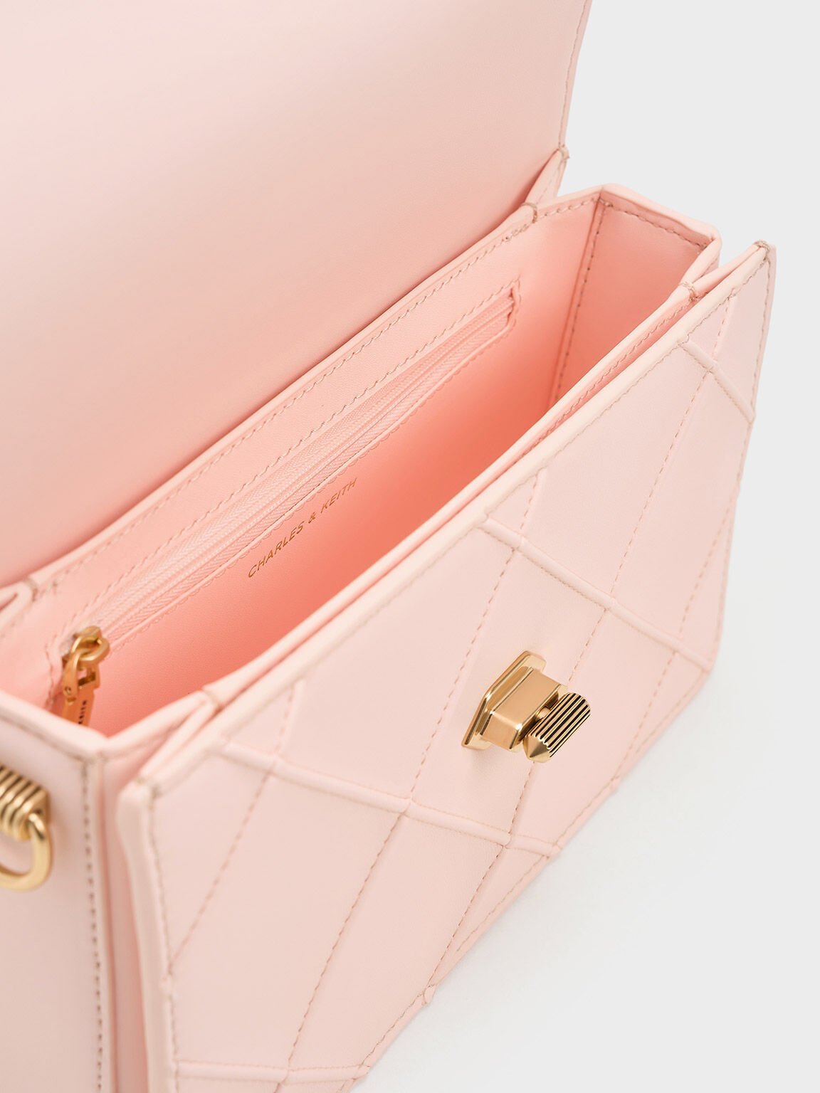 Eleni Quilted Crossbody Bag, Light Pink, hi-res