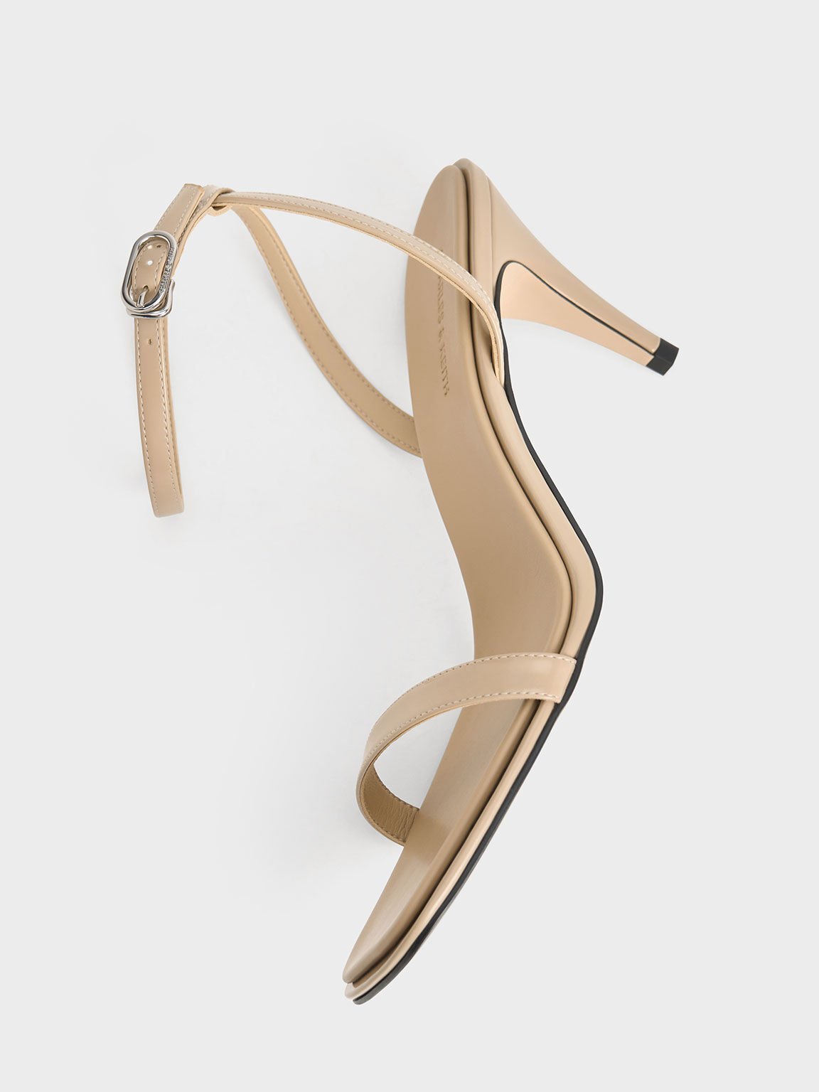 Sandal Heeled Ankle-Strap, Sand, hi-res