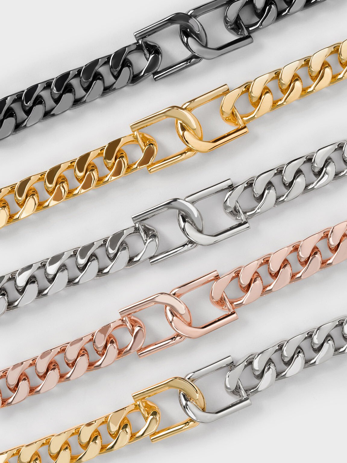 Gelang Chain-Link Gabine, Gold, hi-res