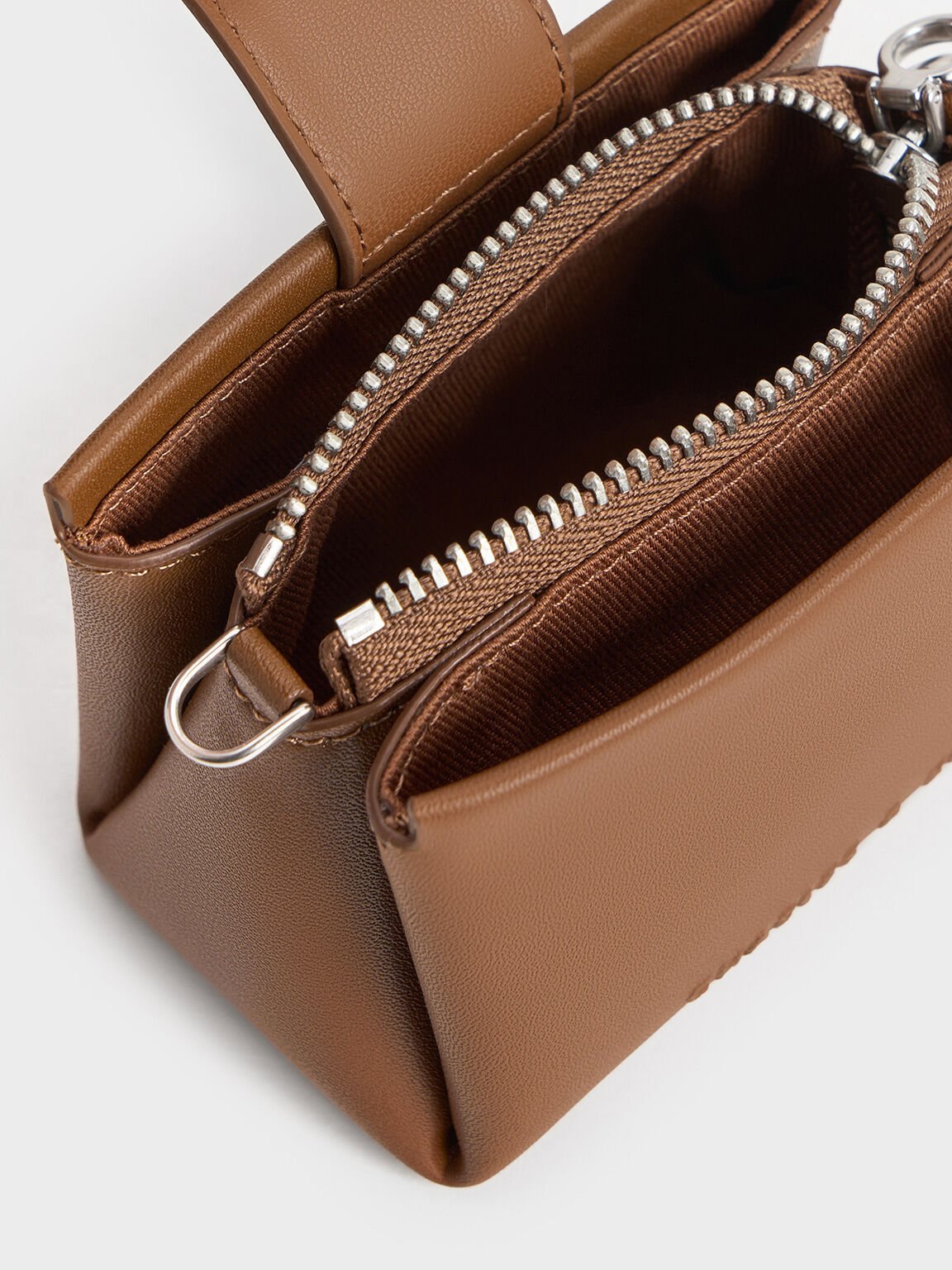 Pouch Top Handle Bosie, Brown, hi-res