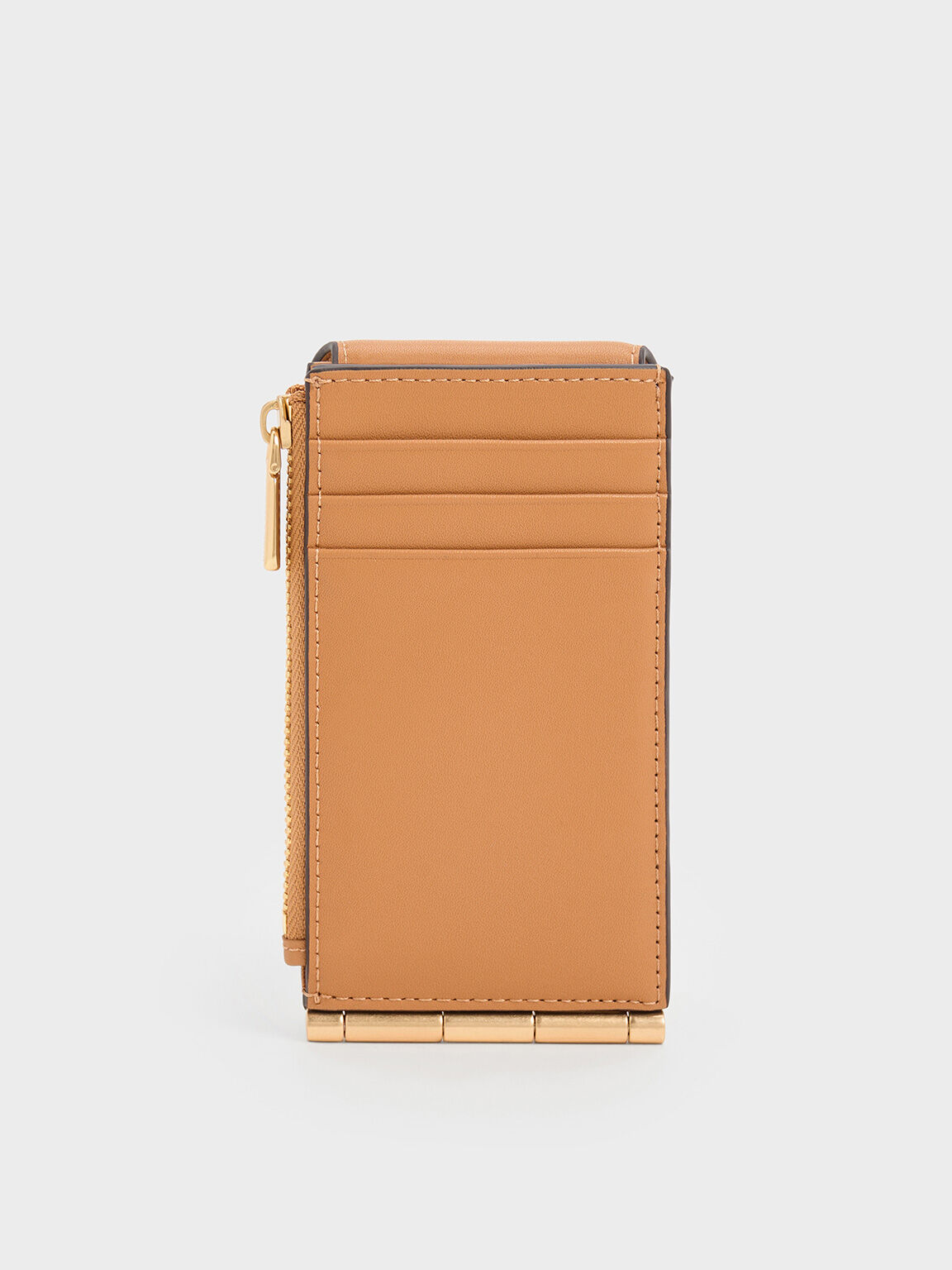 Card Holder Bi-Fold Side-Zip Calla, Toffee, hi-res