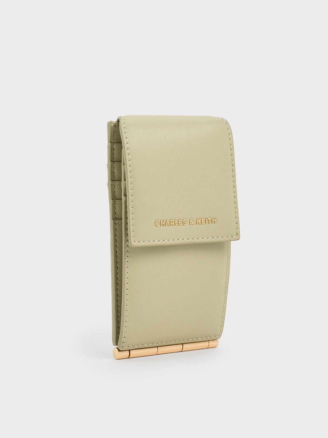 Card Holder Bi-Fold Side-Zip Calla, Sage Green, hi-res