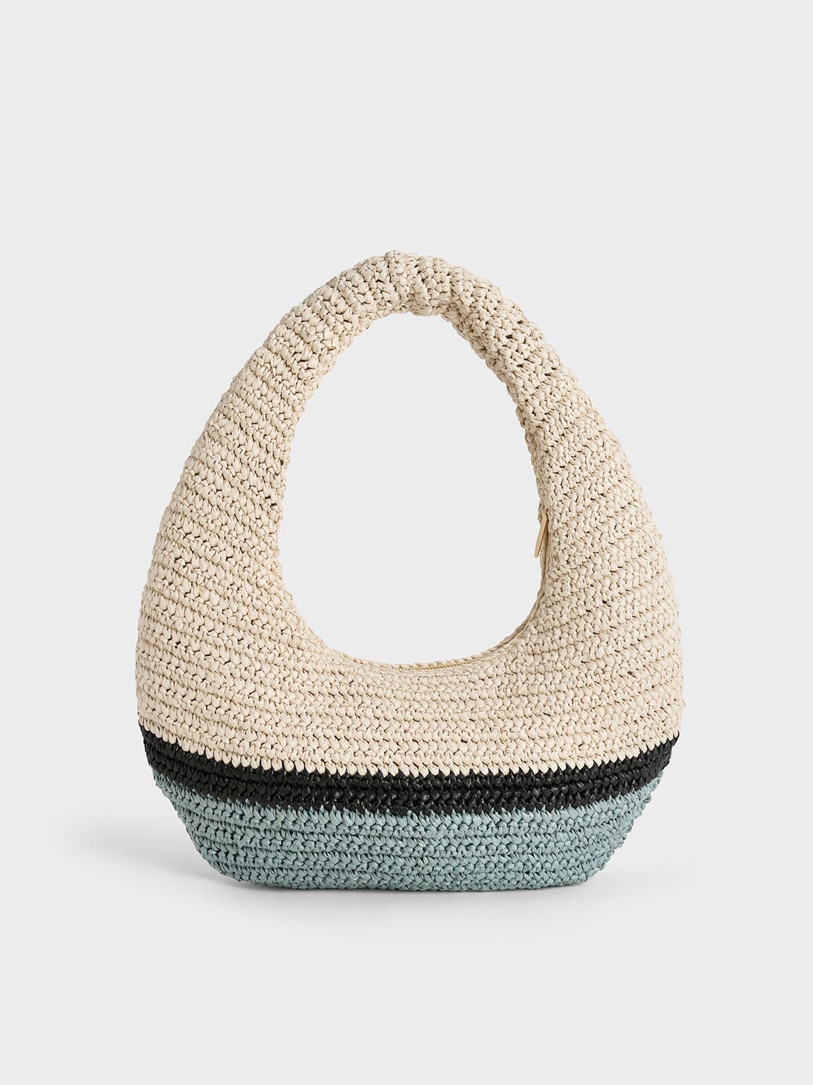 Tas Hobo Slouchy Knitted Allegra, Cream, hi-res