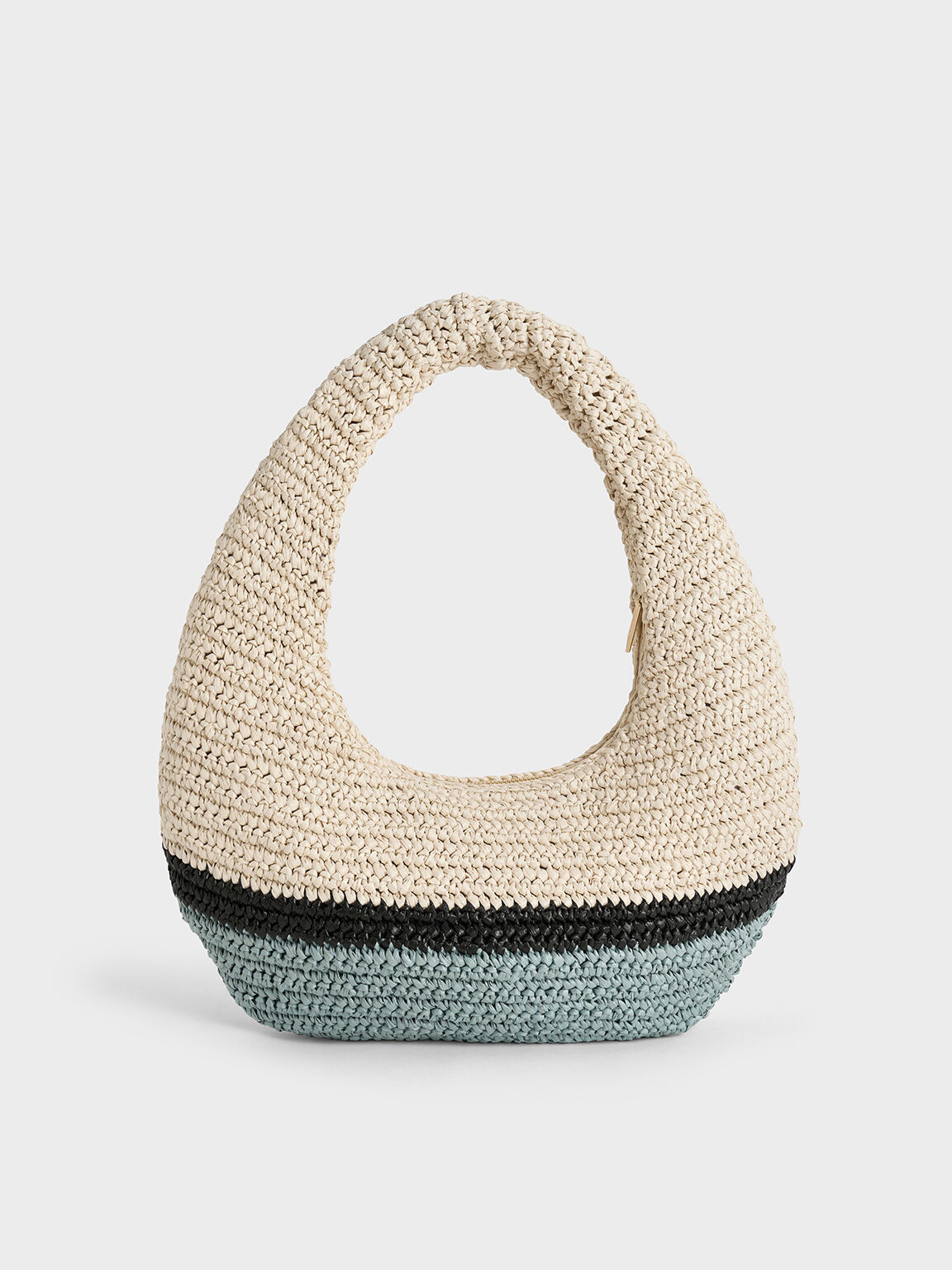 Tas Hobo Slouchy Knitted Allegra, Cream, hi-res