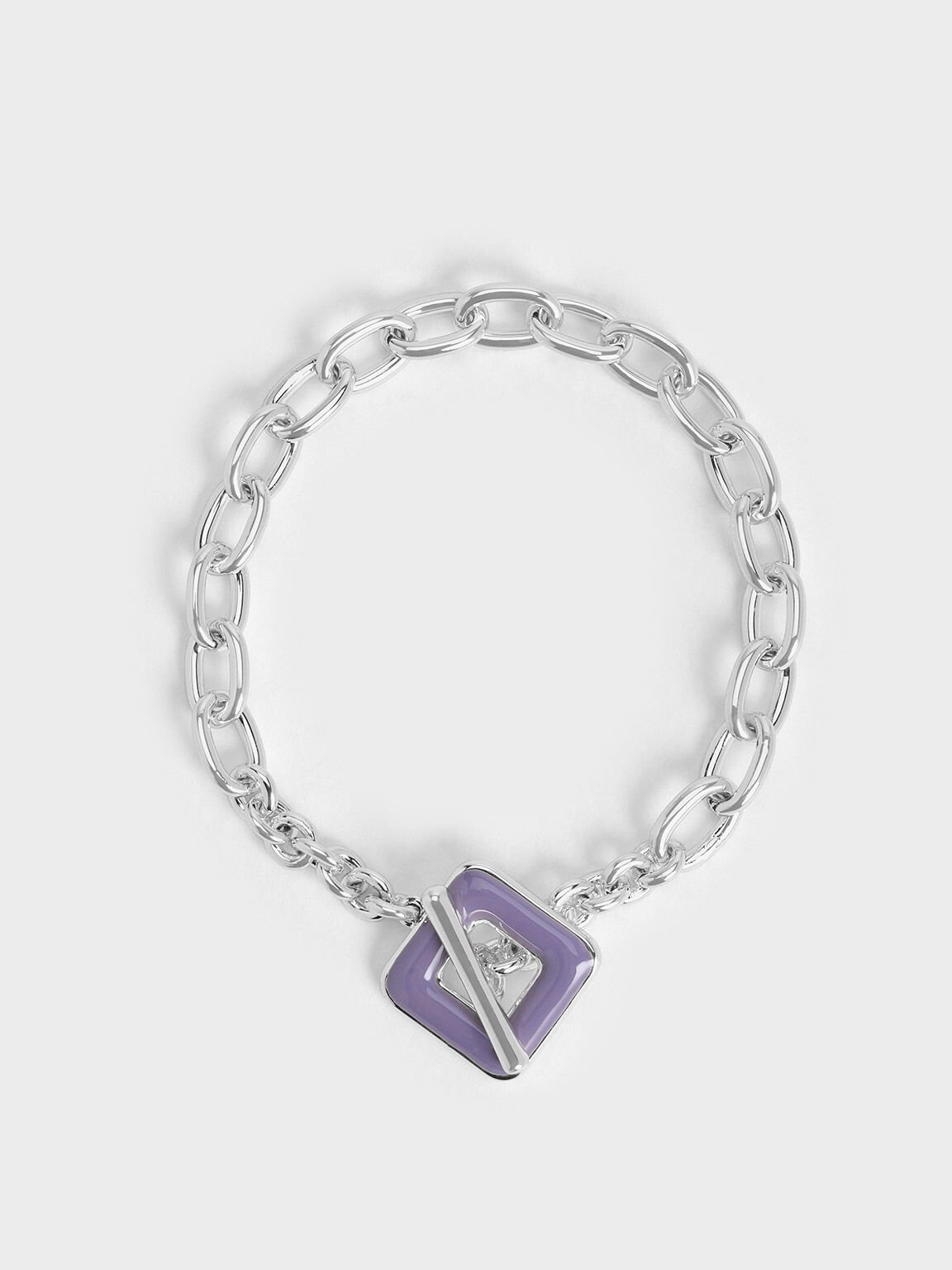 Gelang Chain-Link Square Ellowyn, Lilac, hi-res