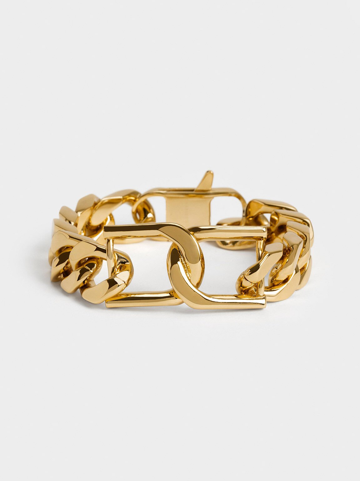 Gelang Chain-Link Gabine, Gold, hi-res