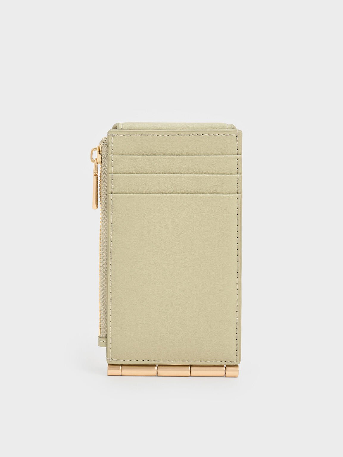 Card Holder Bi-Fold Side-Zip Calla, Sage Green, hi-res