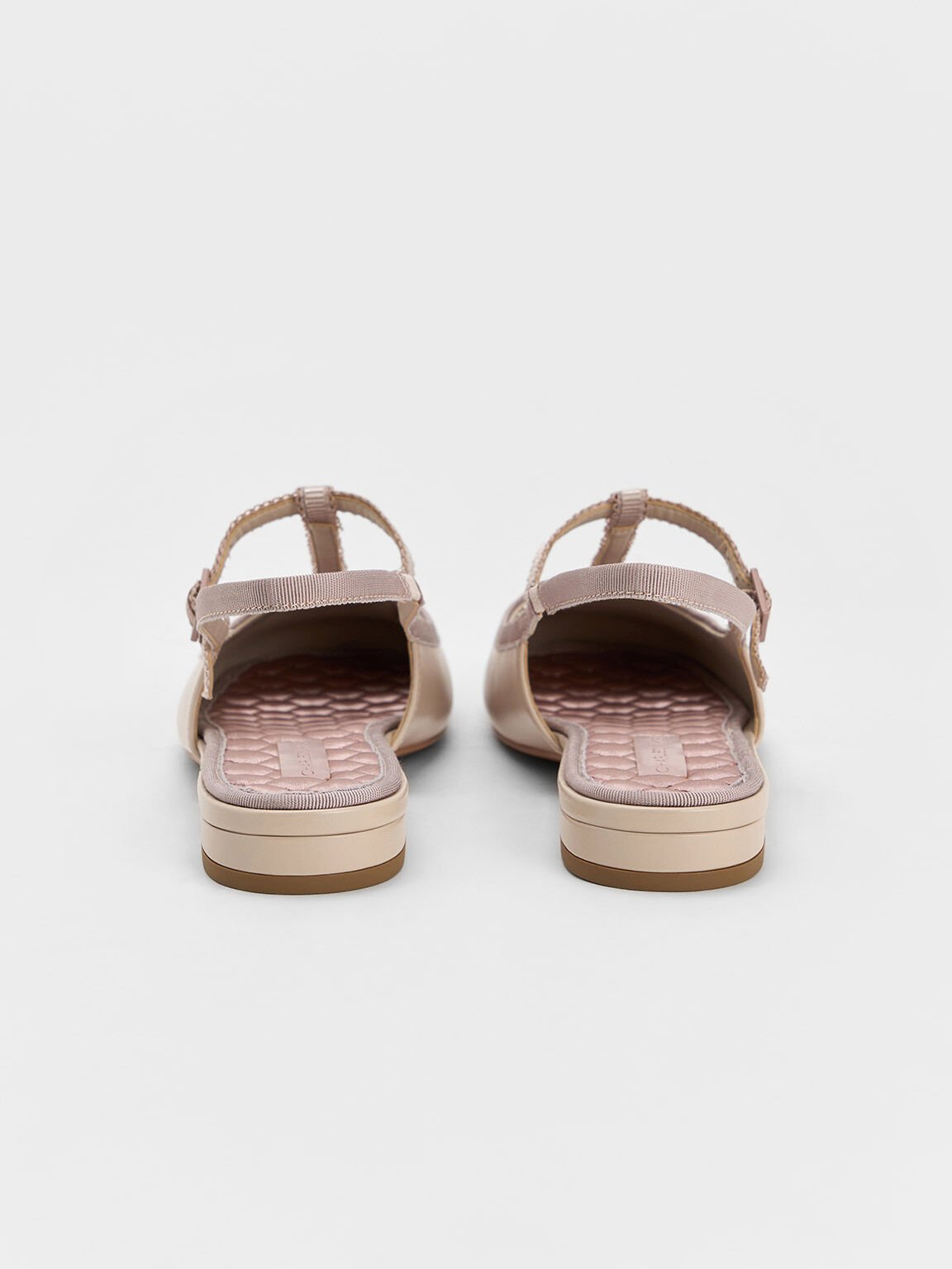 T-Bar Mary Jane Slingback Flats, Nude, hi-res