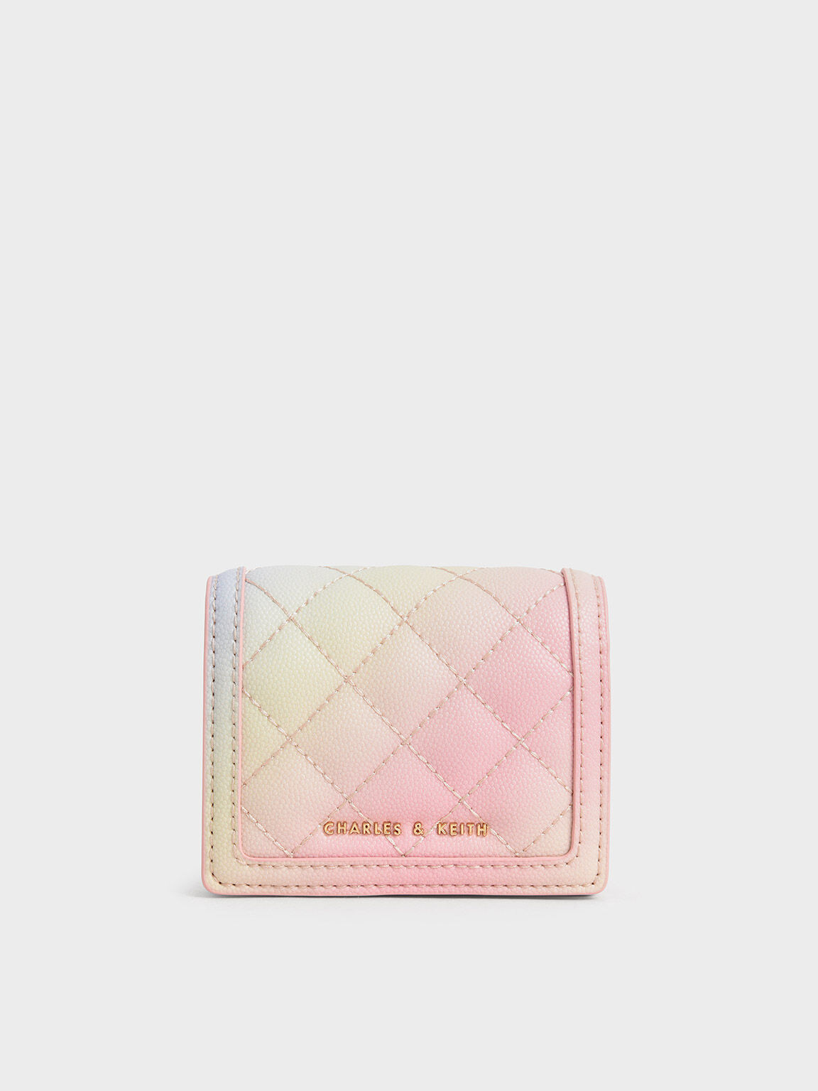 Black Micaela Quilted Card Holder - CHARLES & KEITH US