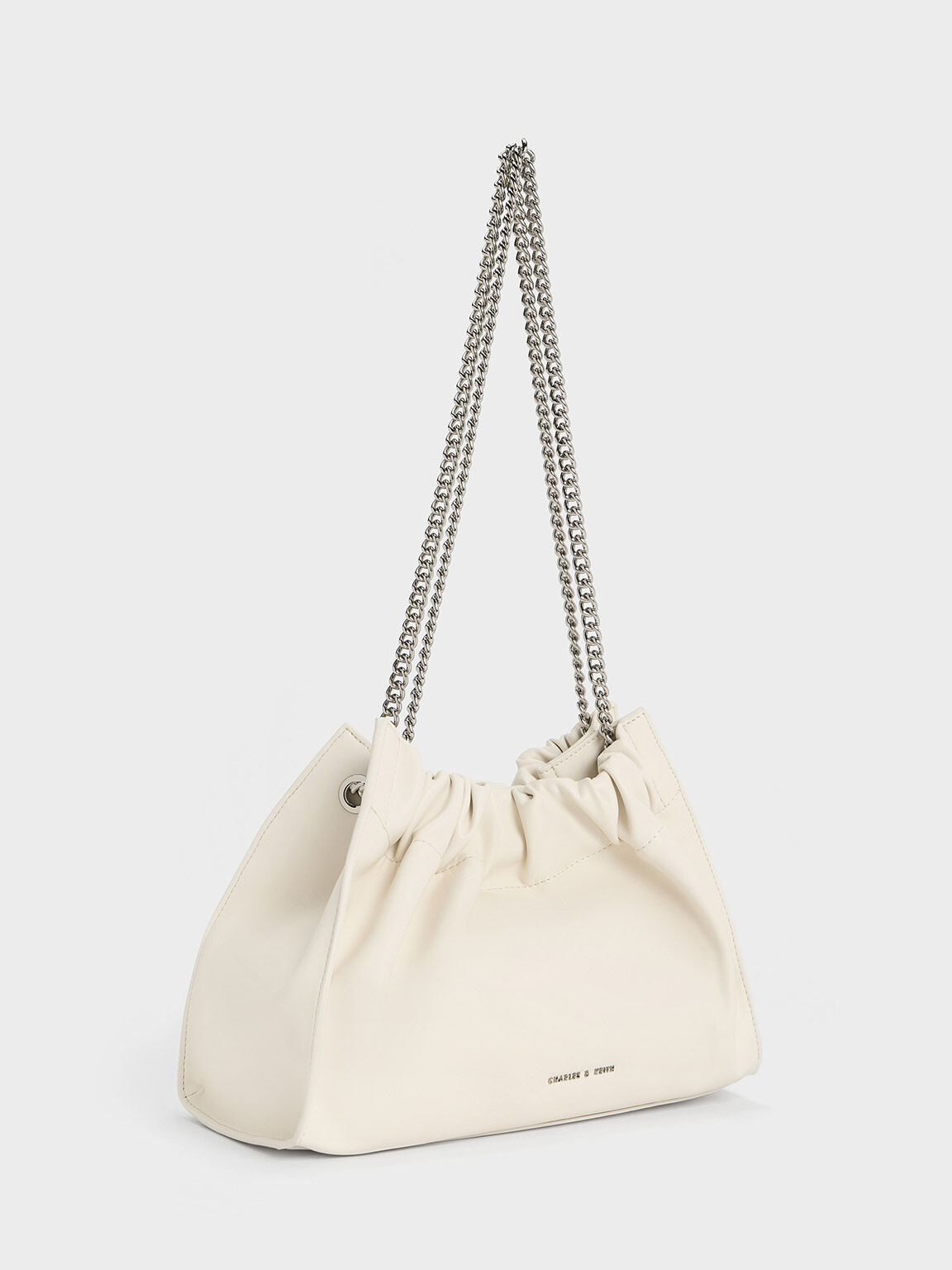 Tas Chain-Handle Cyrus Slouchy, Cream, hi-res