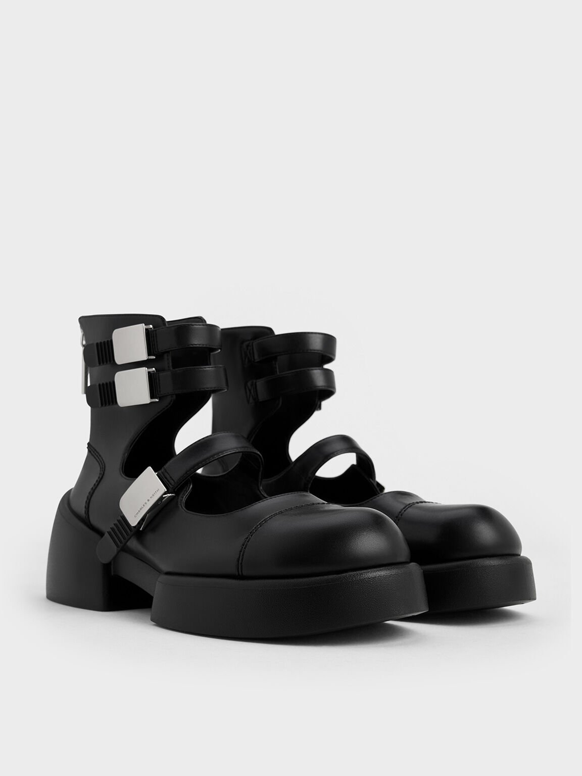 Sepatu Boots Mary Jane Ankle-Strap Robbie, Black, hi-res