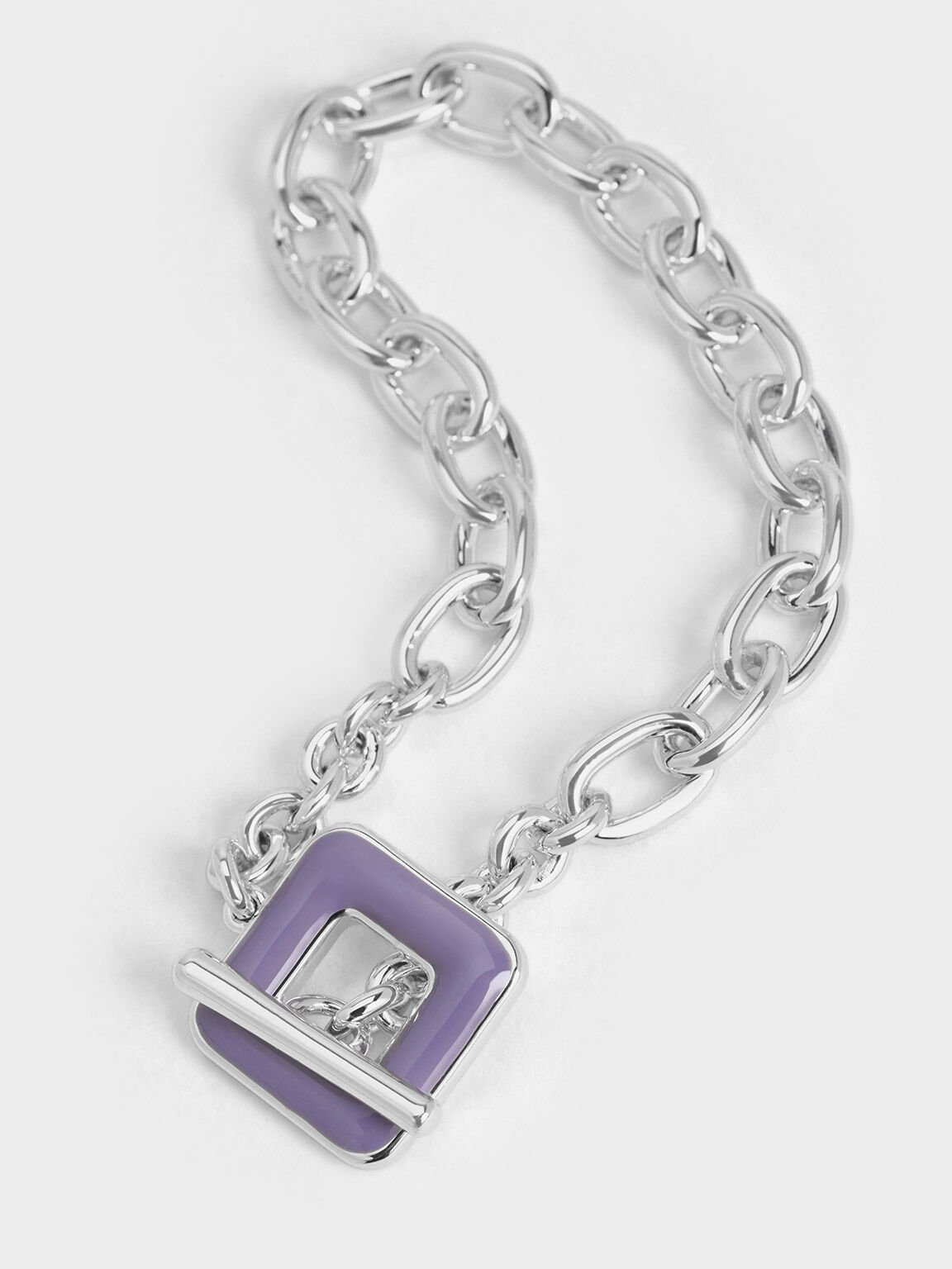 Gelang Chain-Link Square Ellowyn, Lilac, hi-res