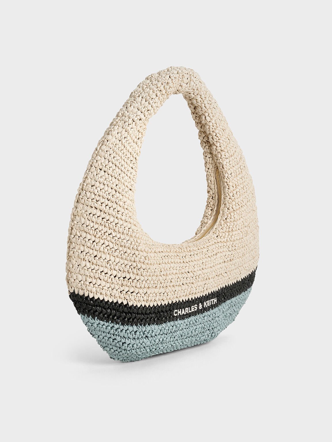 Allegra Knitted Slouchy Hobo Bag, Cream, hi-res