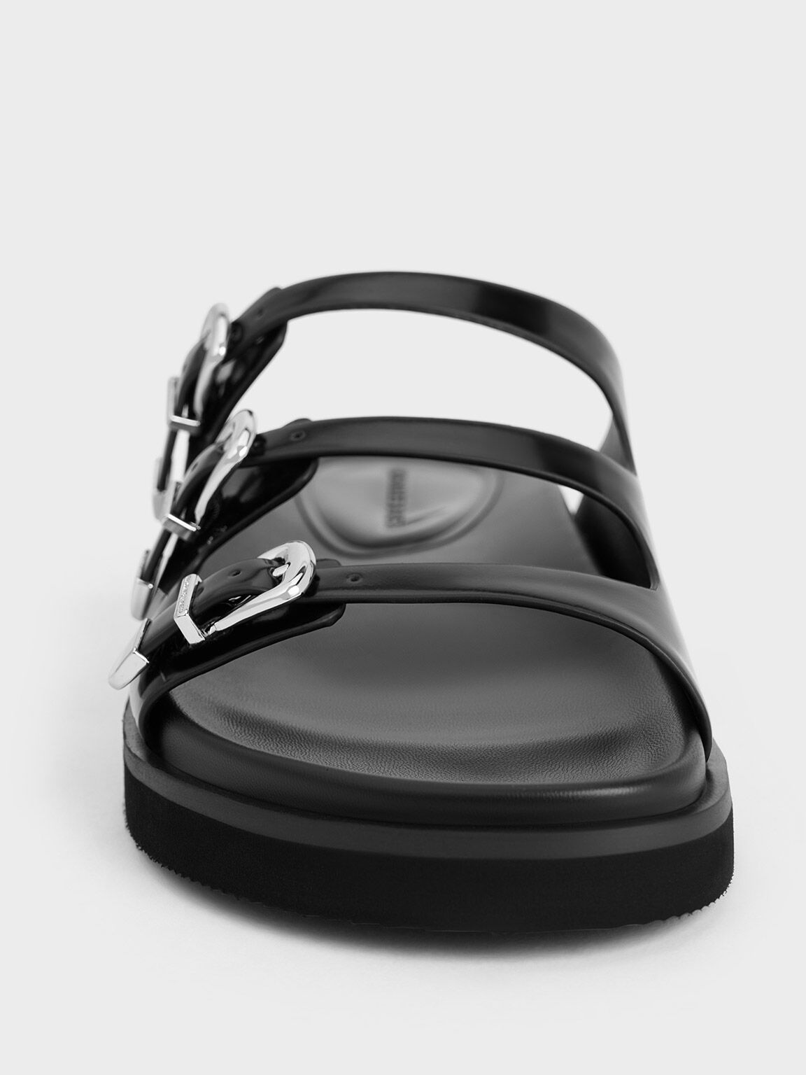 Sandal Triple-Strap Buckled, Black Box, hi-res