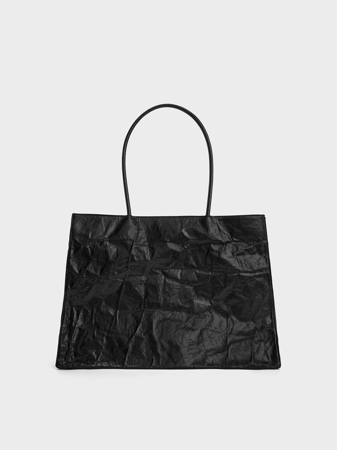 Tote Bag Crinkle-Effect Matina Large, Jet Black, hi-res