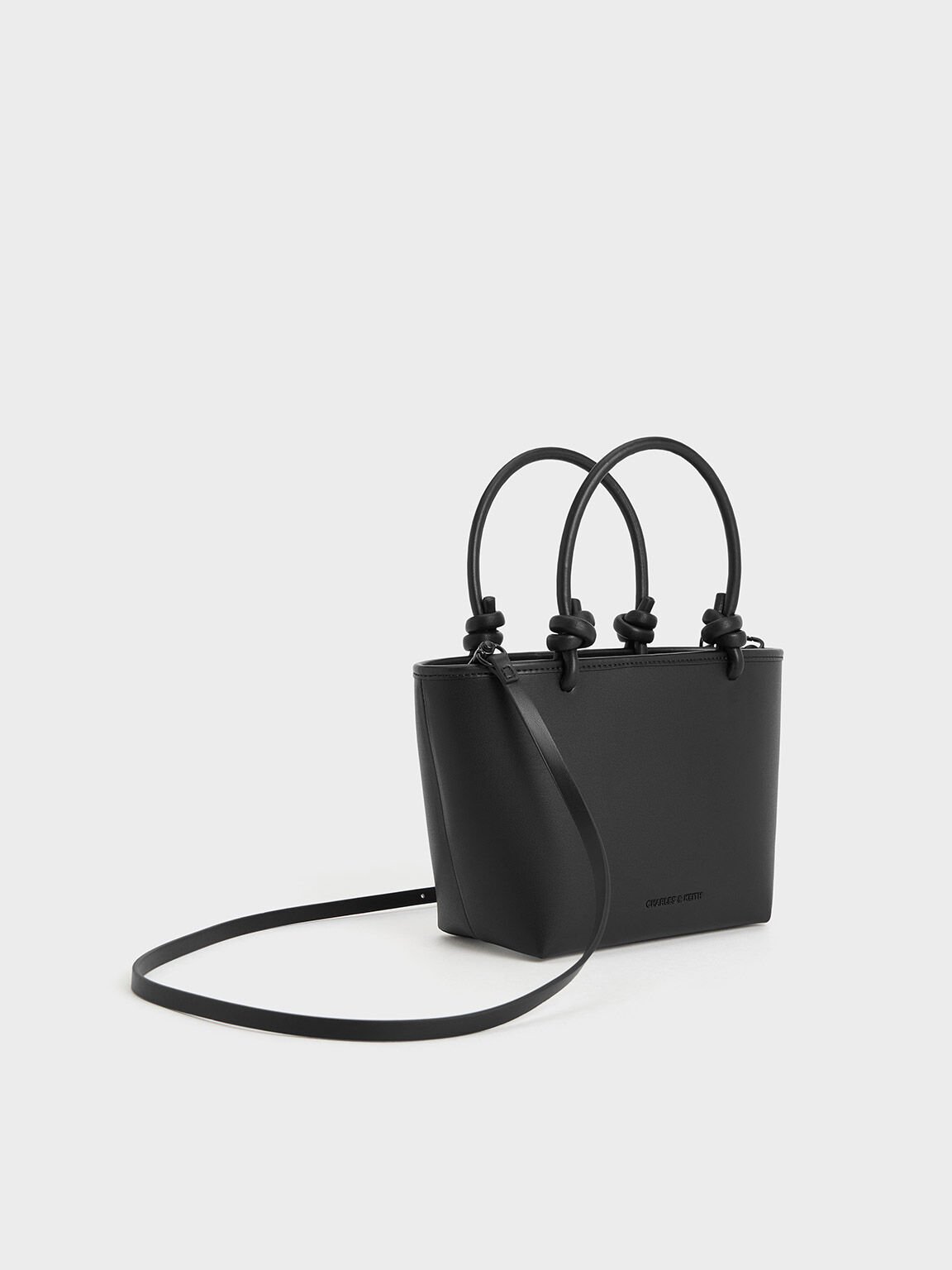 Tote Bag Knotted-Handle Sabine, Jet Black, hi-res