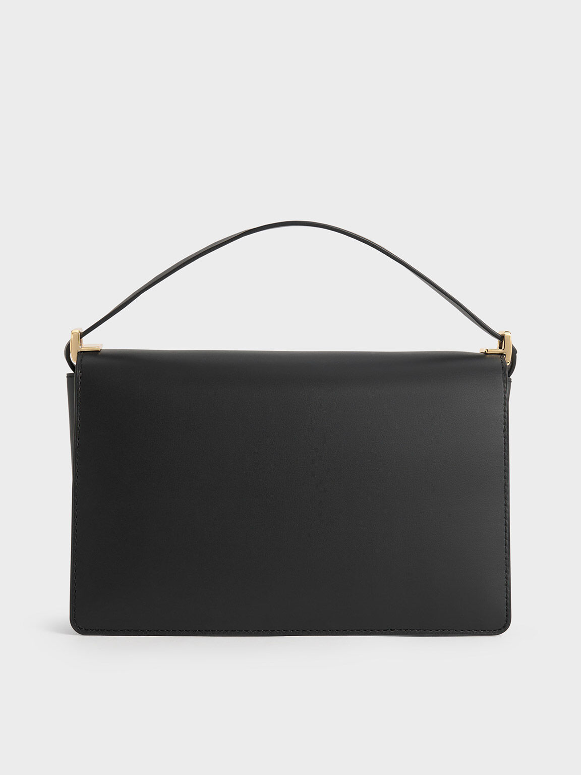 Leather & Canvas Striped Shoulder Bag, Multi, hi-res