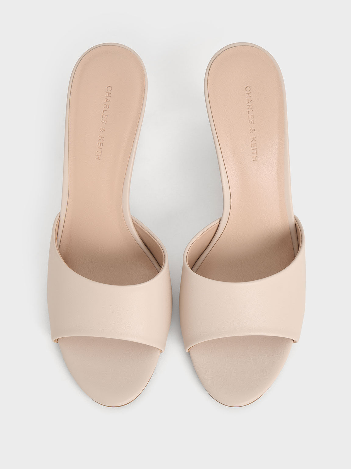 Sepatu Wedge Triangle-Heel, Cream, hi-res