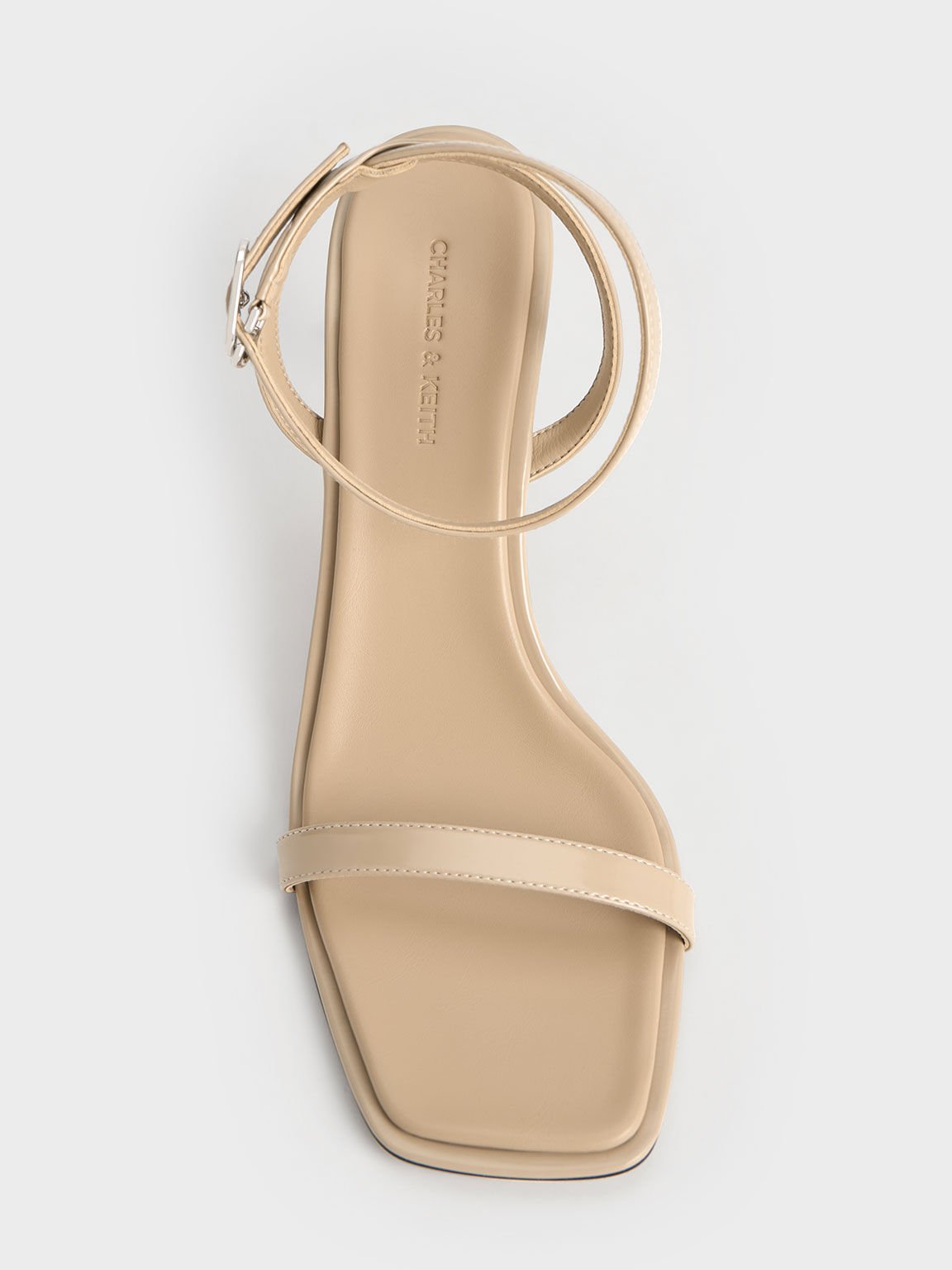 Sandal Heeled Ankle-Strap, Sand, hi-res