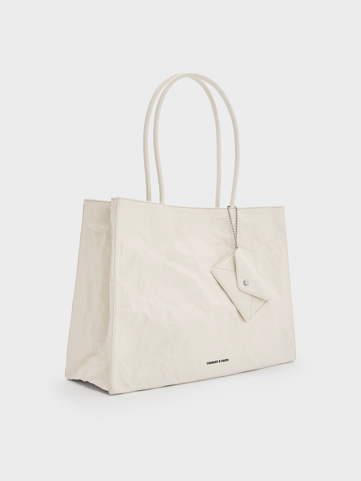 Tote Bag Crinkle-Effect Matina Large, Cream, hi-res