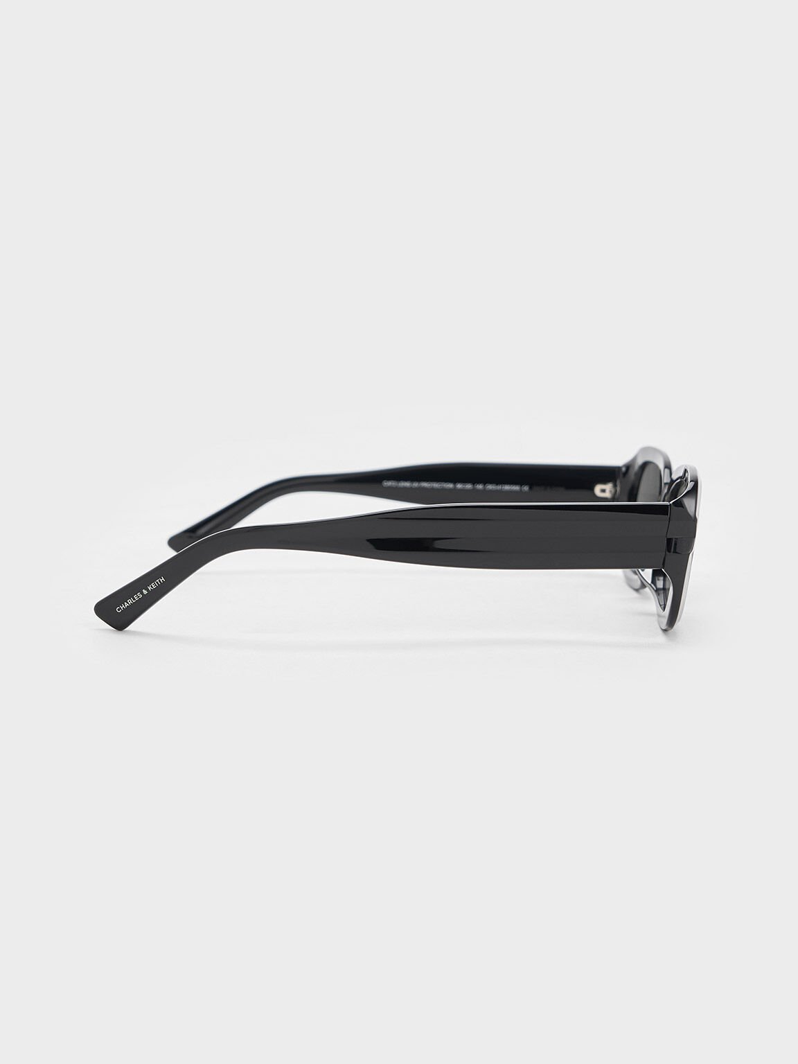 Recycled Acetate Angular Sunglasses, Noir, hi-res