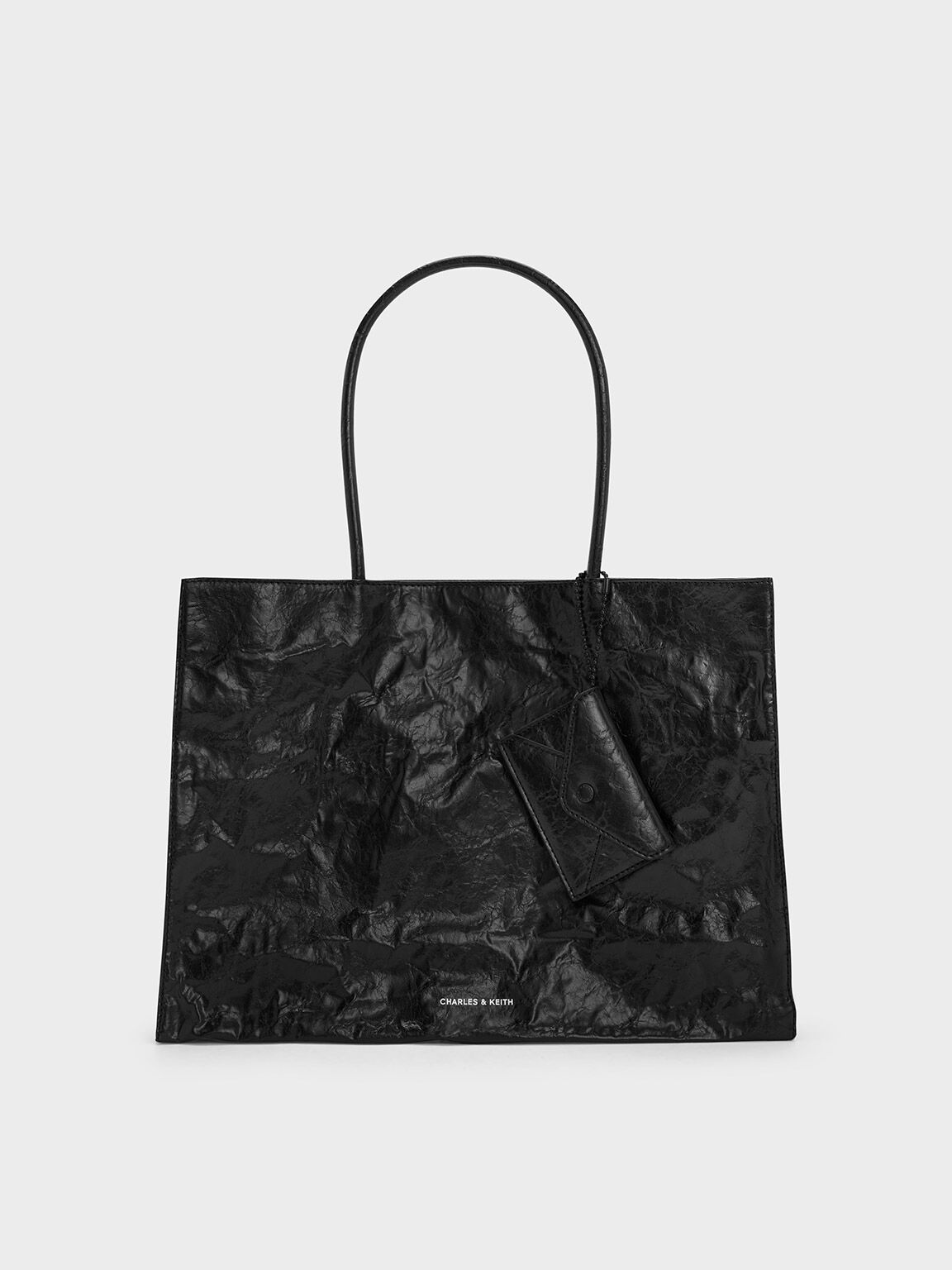 Tote Bag Crinkle-Effect Matina Large, Jet Black, hi-res