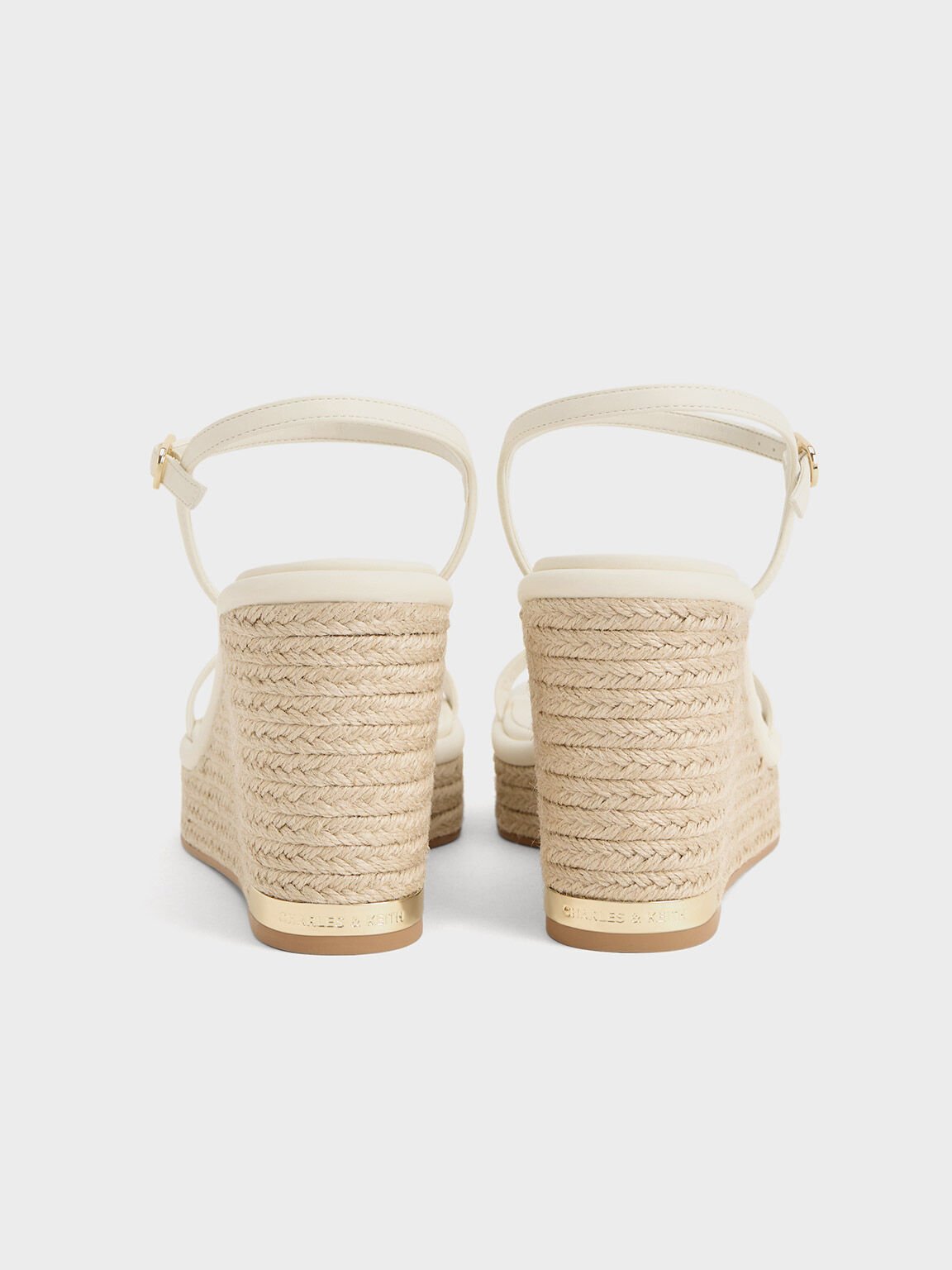 Sepatu Wedges Espadrille, Cream, hi-res