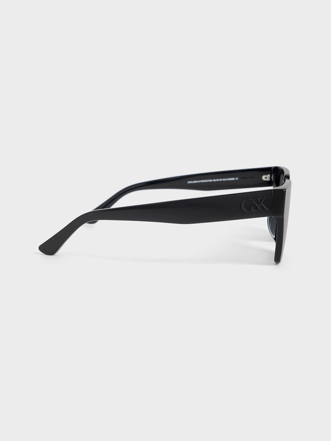 Kacamata Angular Recycled Acetate, Jet Black, hi-res