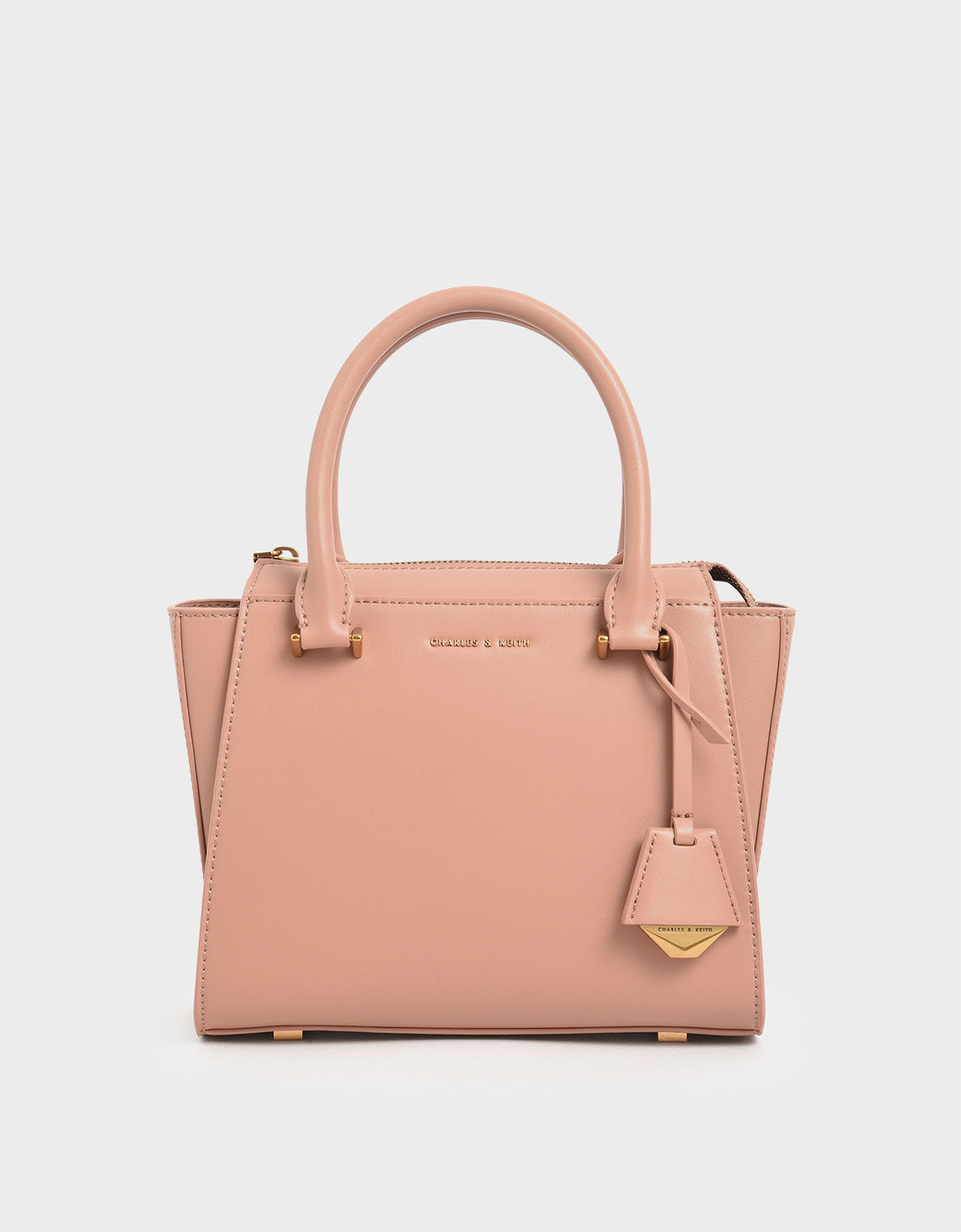 Charles & Keith Anwen Structured Tote Bag in Natural | Lyst