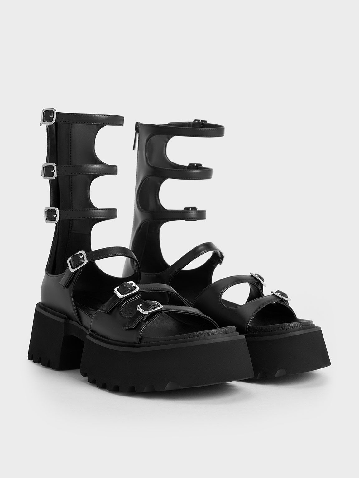 Sandal Platform Gladiator Lyric, Black, hi-res