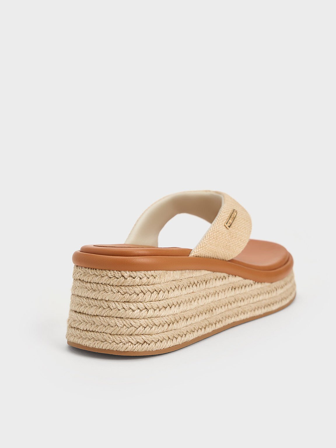 Sandal Thong Espadrille Woven, Sand, hi-res