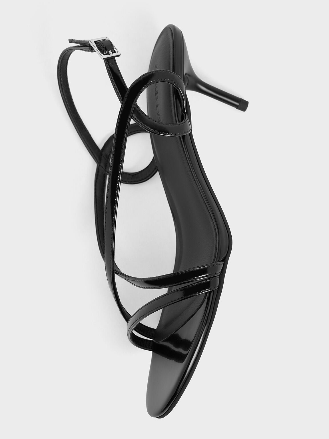 Sandal Slingback Stiletto-Heel Strappy, Black Box, hi-res