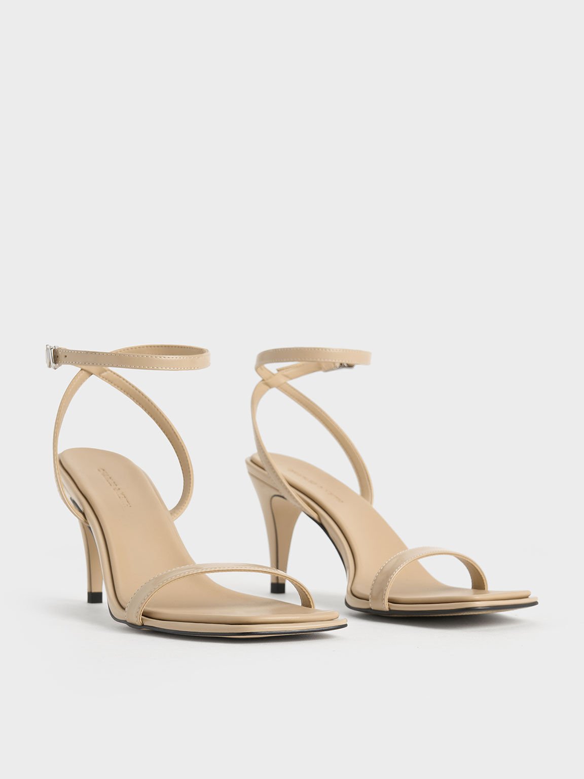 Ankle-Strap Heeled Sandals, Sand, hi-res