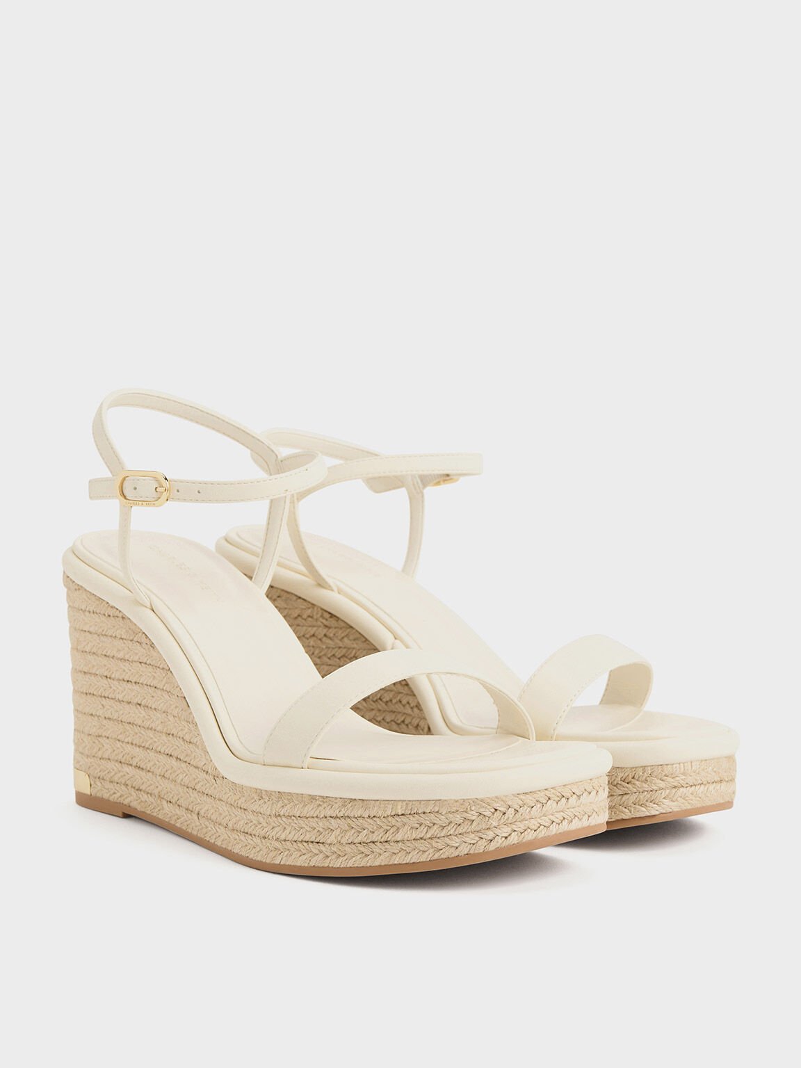 Espadrille Wedges, Cream, hi-res