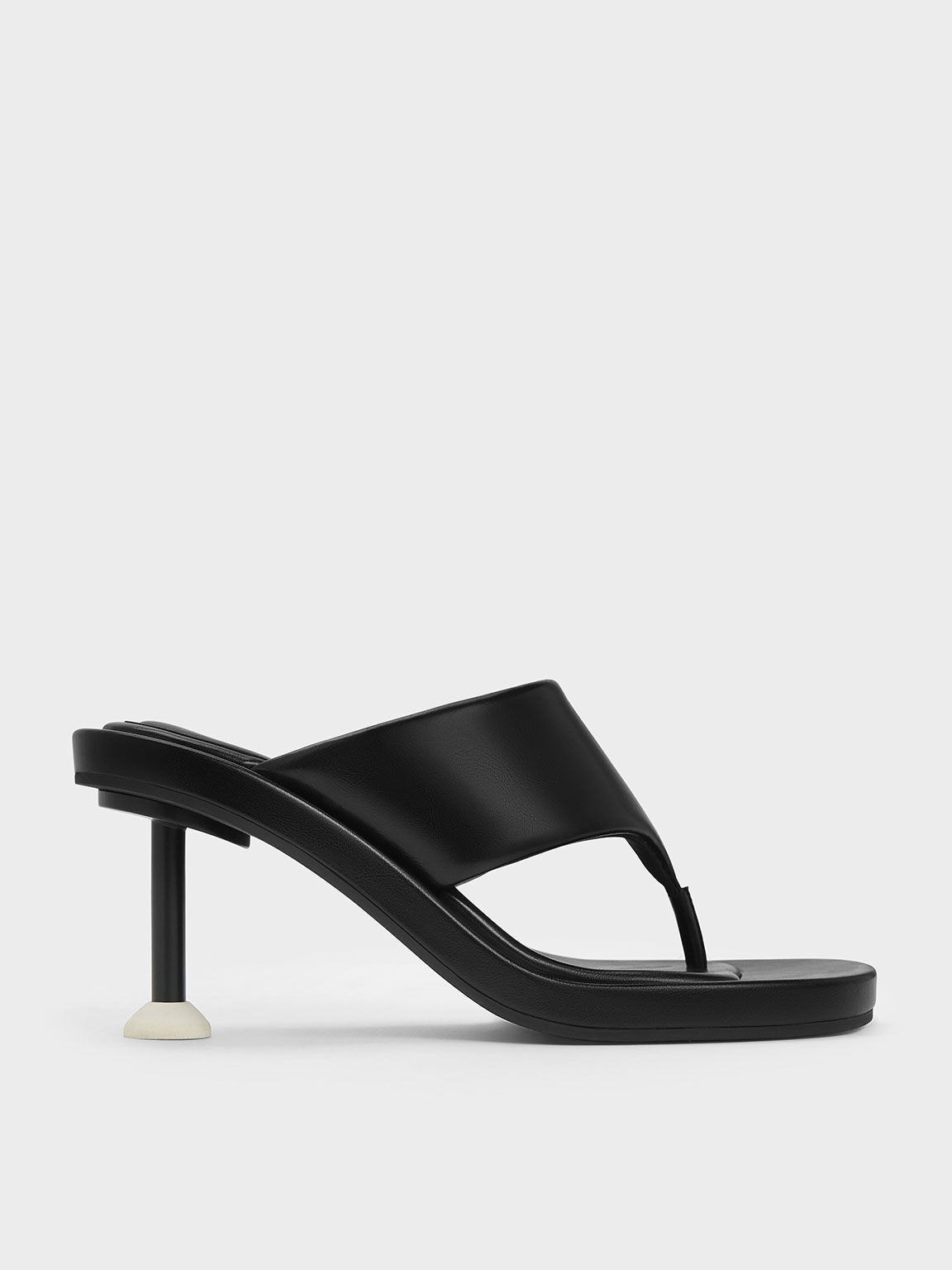 Sandal Noemi Spool Heel, Black, hi-res