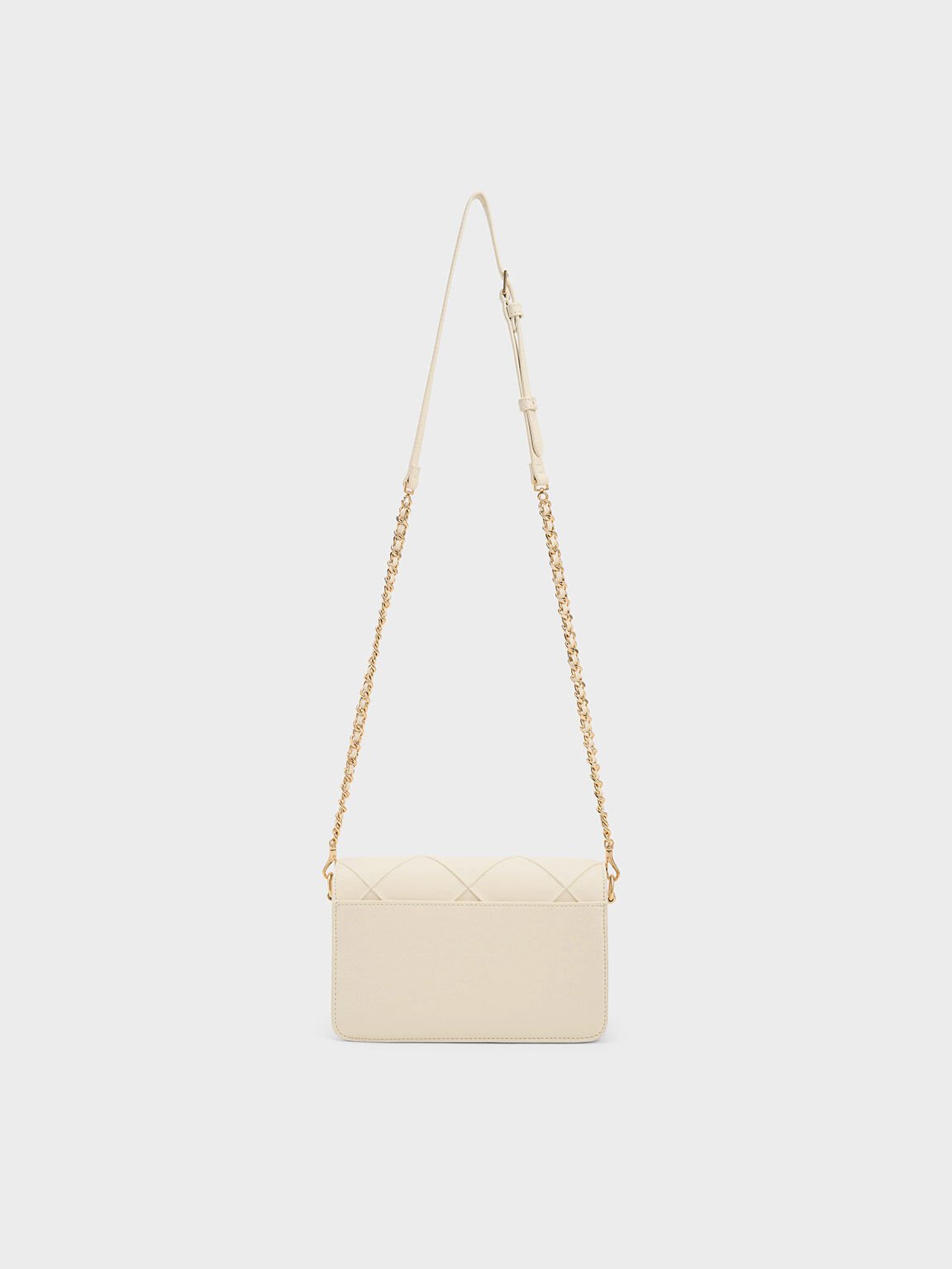 Eleni Quilted Crossbody Bag, Cream, hi-res