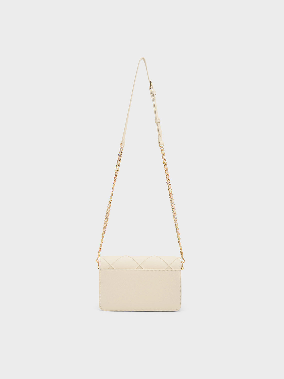 Eleni Quilted Crossbody Bag, Cream, hi-res