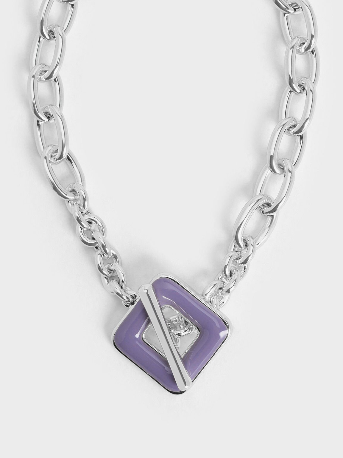 Gelang Chain-Link Square Ellowyn, Lilac, hi-res