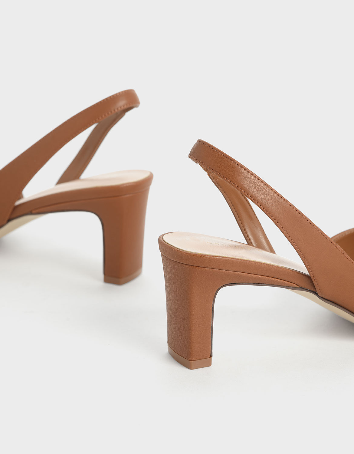 Sandal Slingback Heels Open Toe D'Orsay, Brown, hi-res