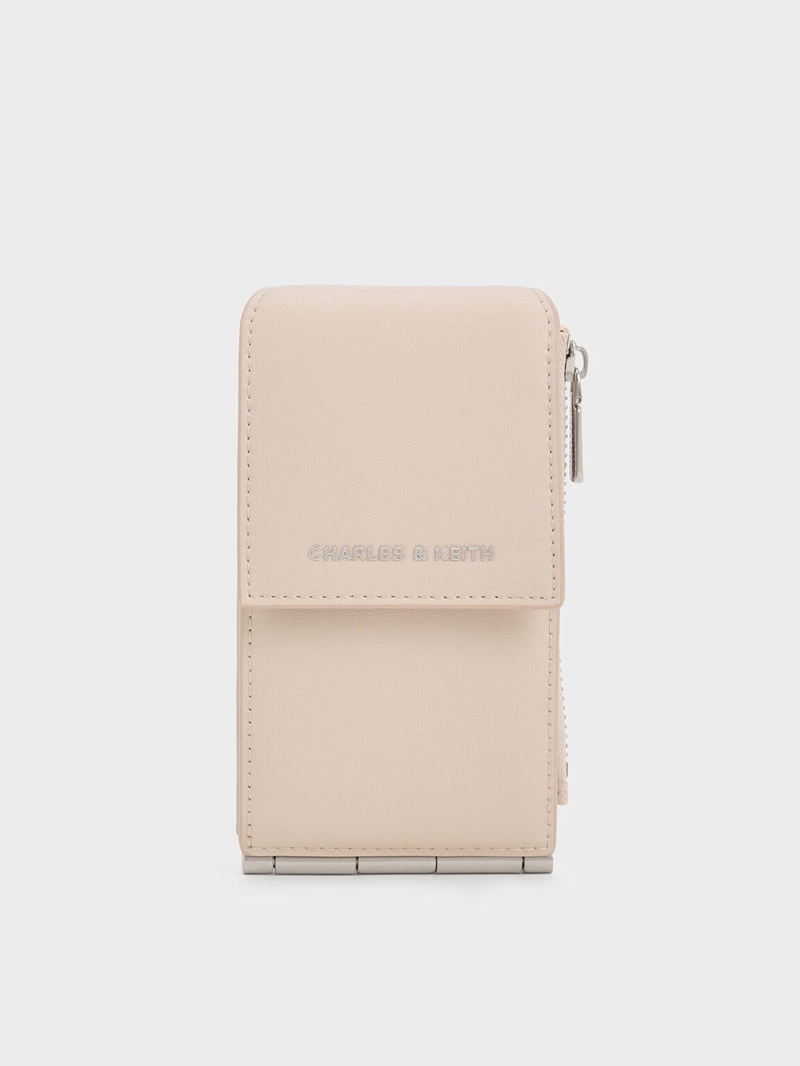 Card Holder Bi-Fold Side-Zip Calla, Oat, hi-res