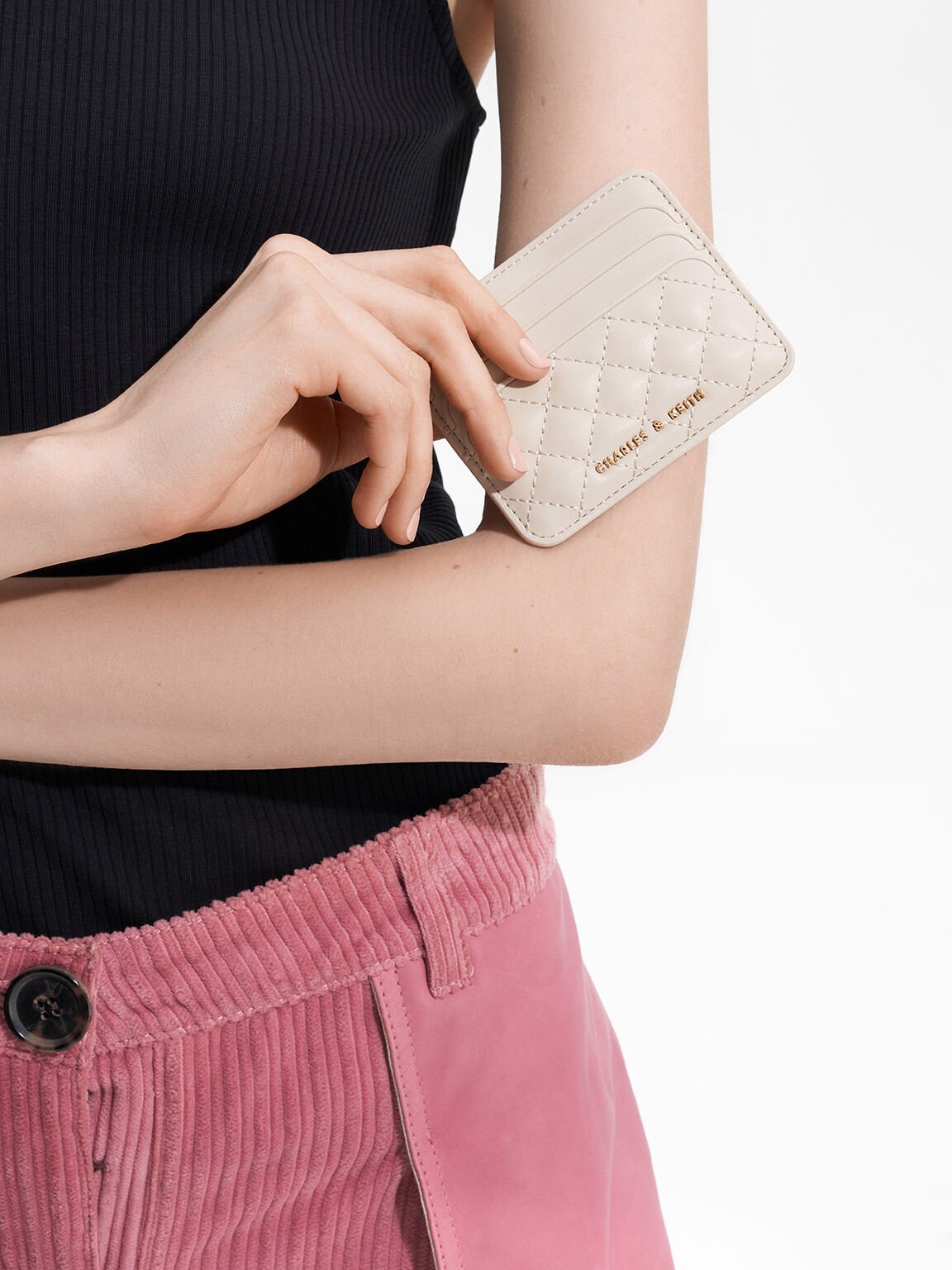 Card Holder Quilted Cleo, Ivory, hi-res