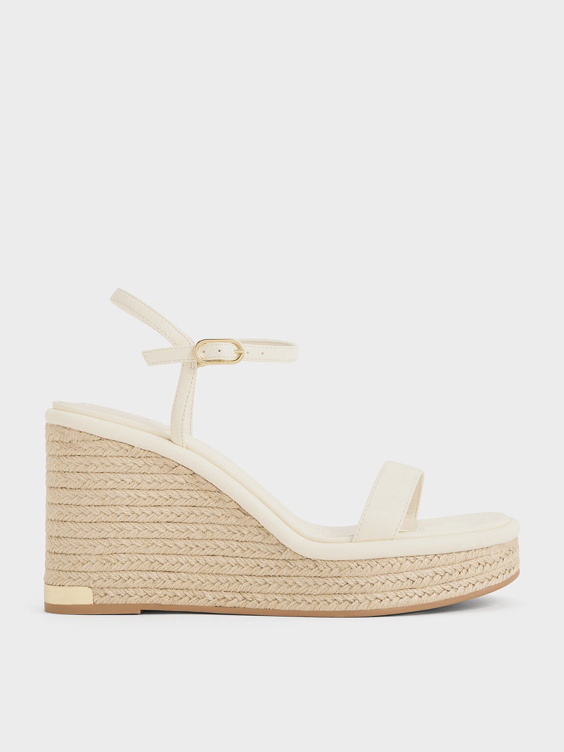 Sepatu Wedges Espadrille, Cream, hi-res