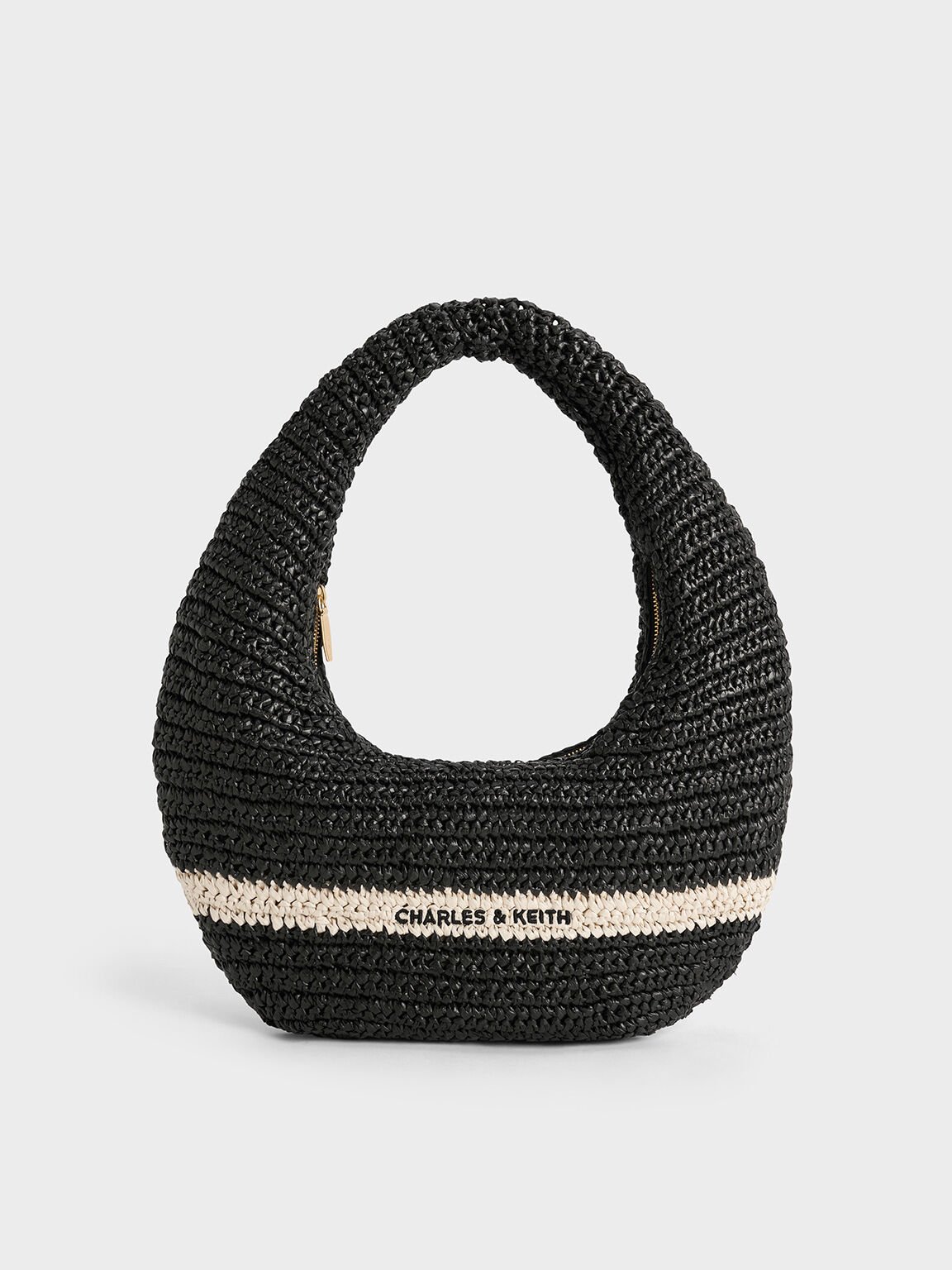 Tas Hobo Slouchy Knitted Allegra, Black, hi-res