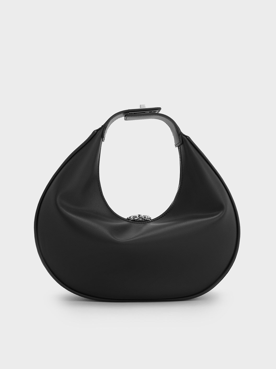 Crescent Hobo Bag, Noir, hi-res