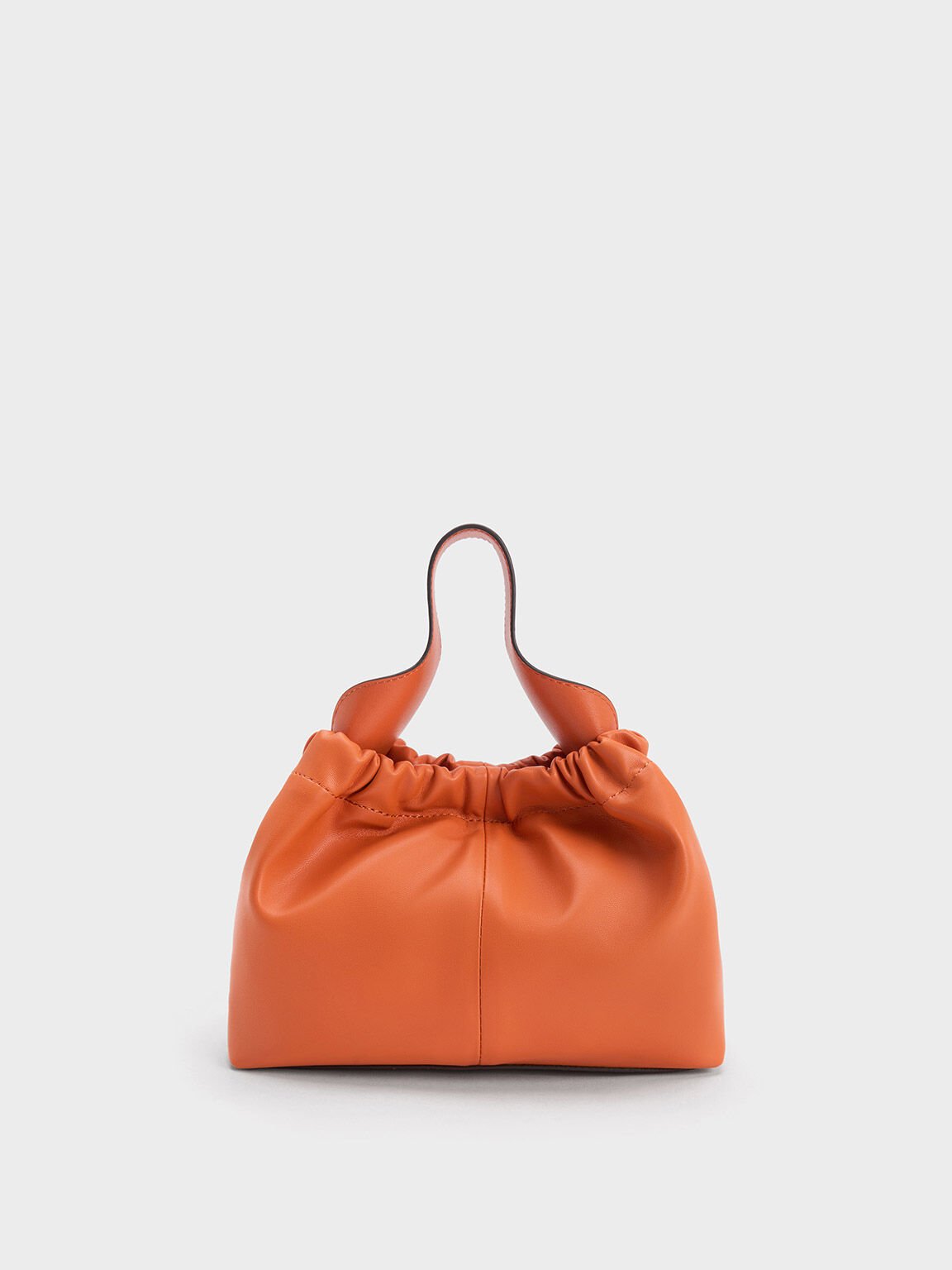 Ally Ruched Slouchy Bag, Orange, hi-res